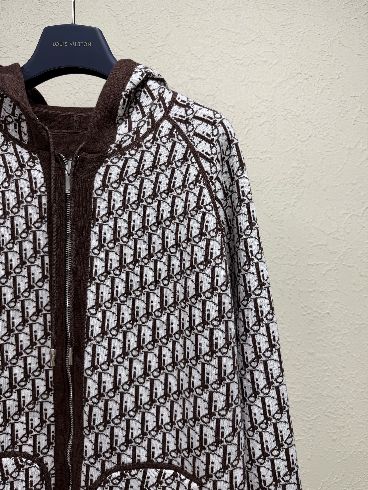 Dior Embossed Logo Zip Hoodie
