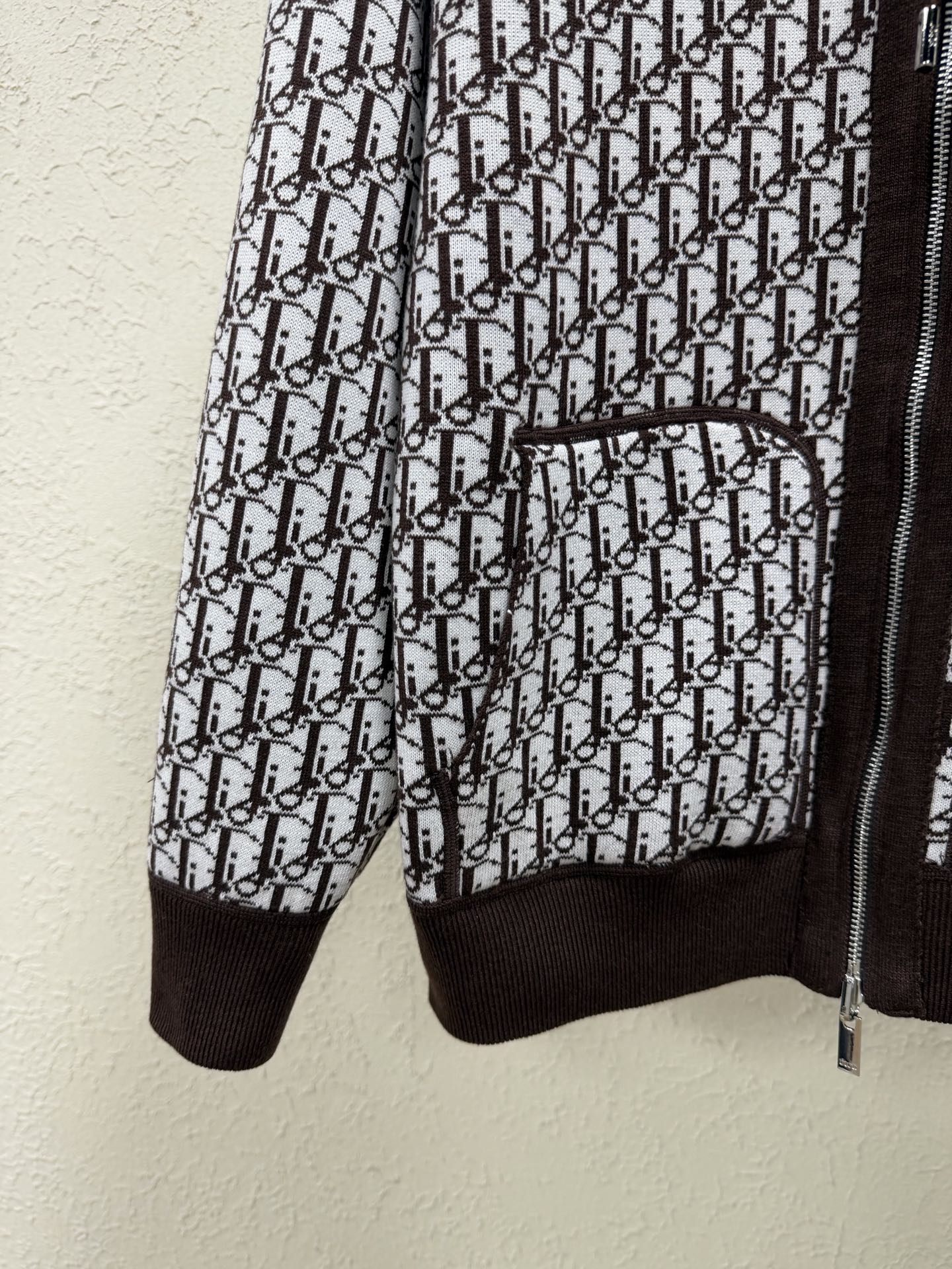 Dior Embossed Logo Zip Hoodie