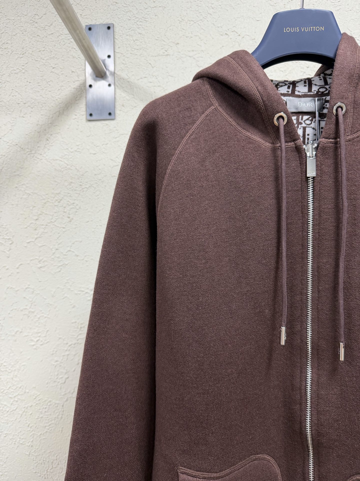 Dior Embossed Logo Zip Hoodie