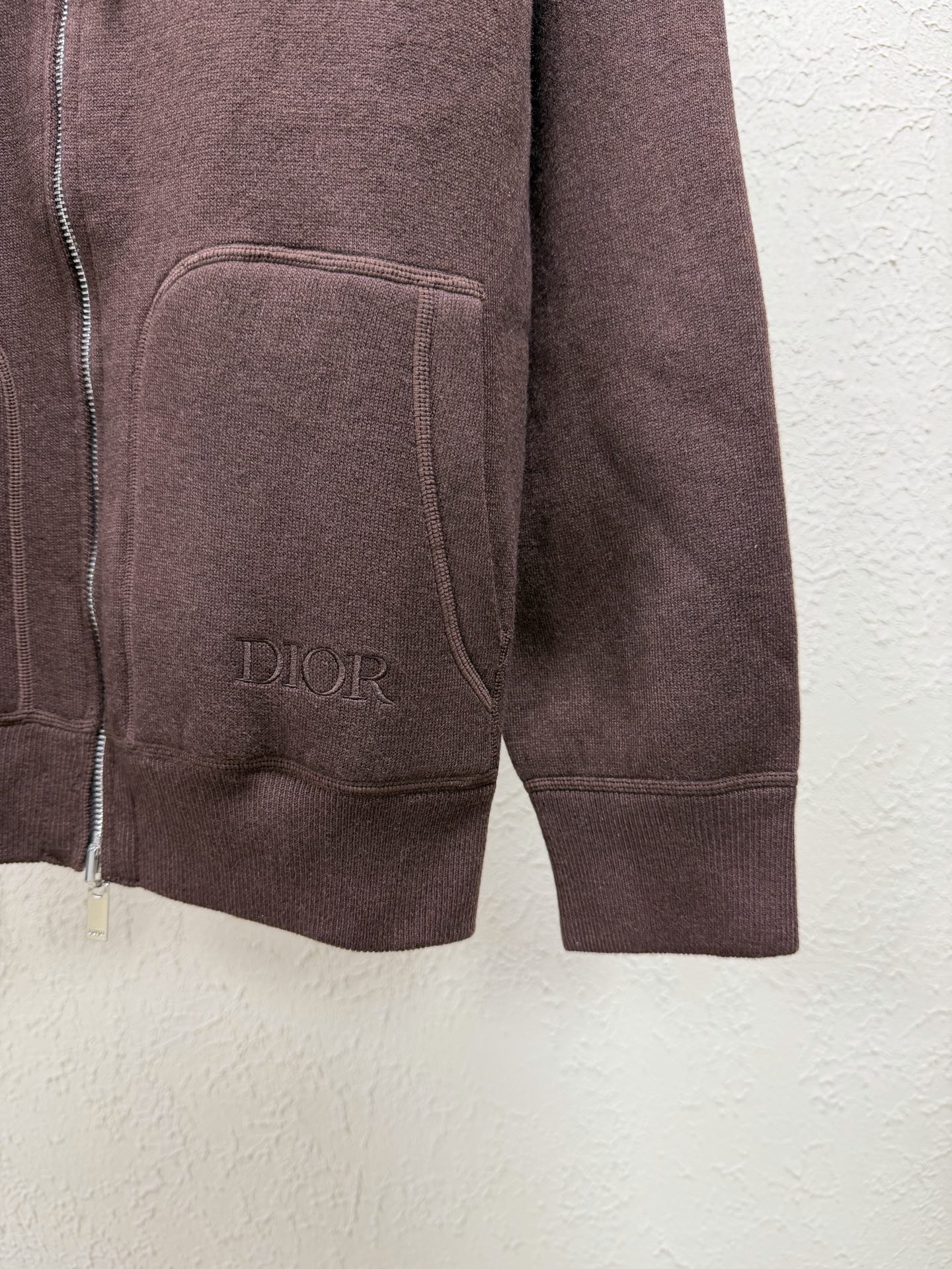 Dior Embossed Logo Zip Hoodie