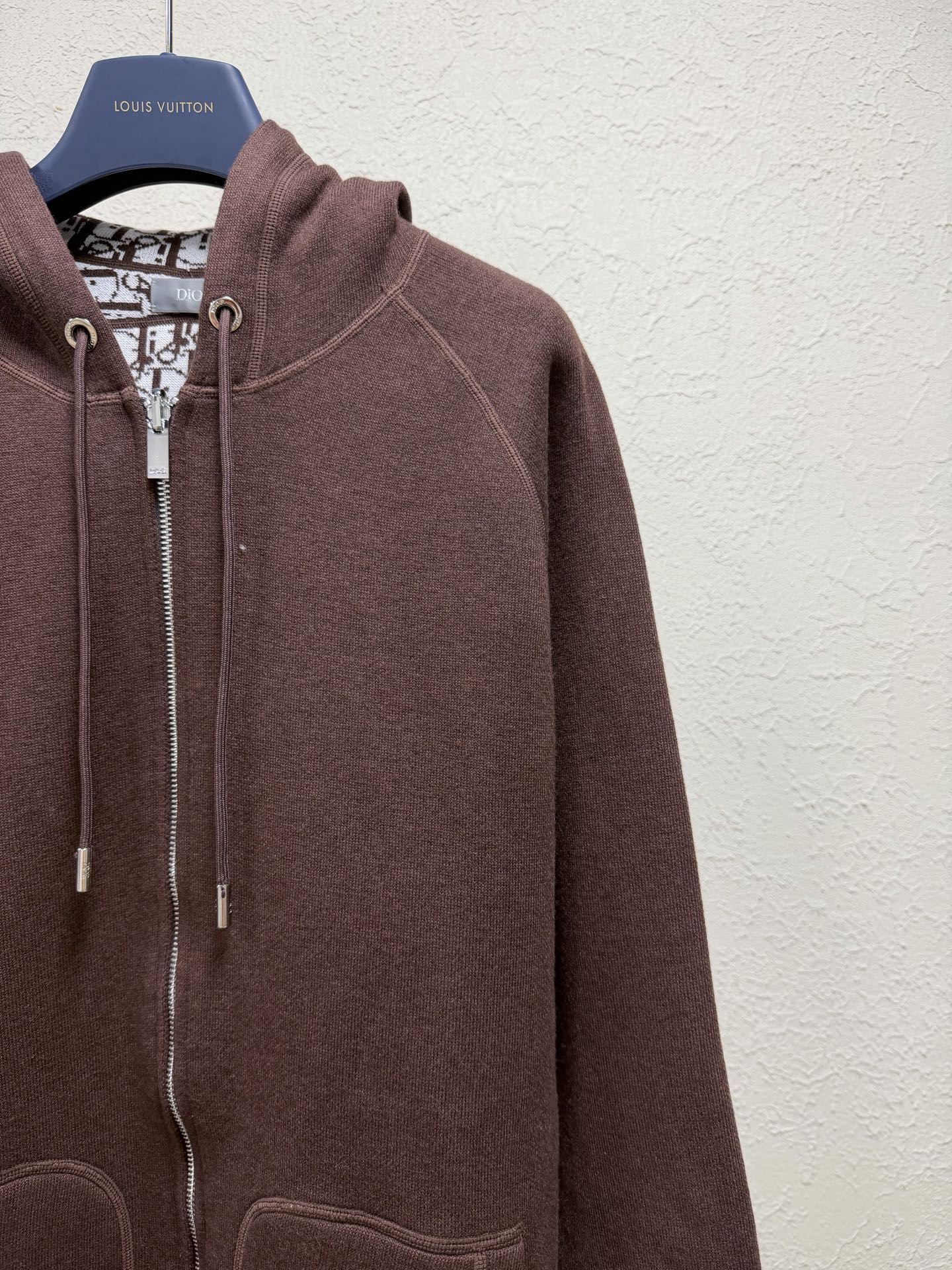 Dior Embossed Logo Zip Hoodie