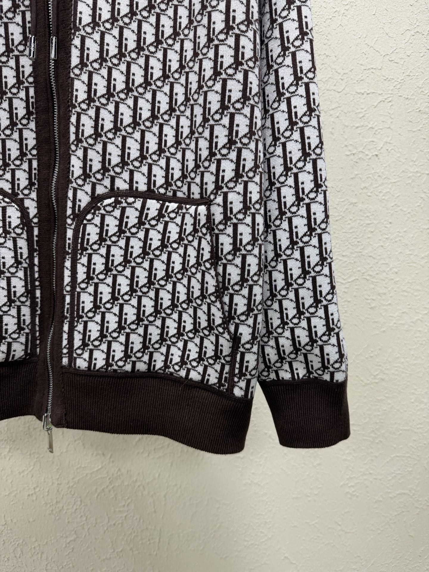 Dior Embossed Logo Zip Hoodie