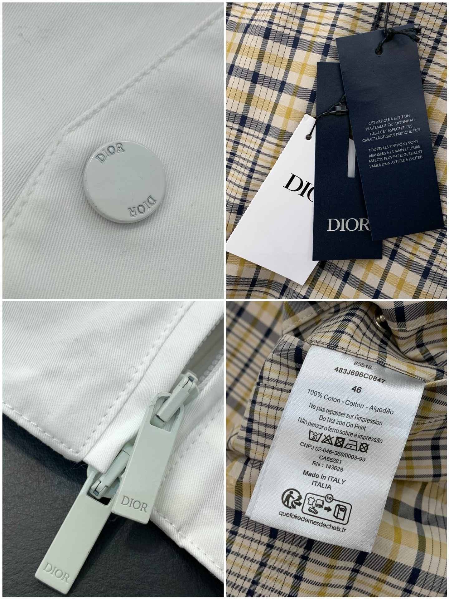 ，Dior 迪奥， 2025秋季新品，专柜同步有售，简约时尚休闲夹克立领外套，原版进口面料，舒适透气，顶