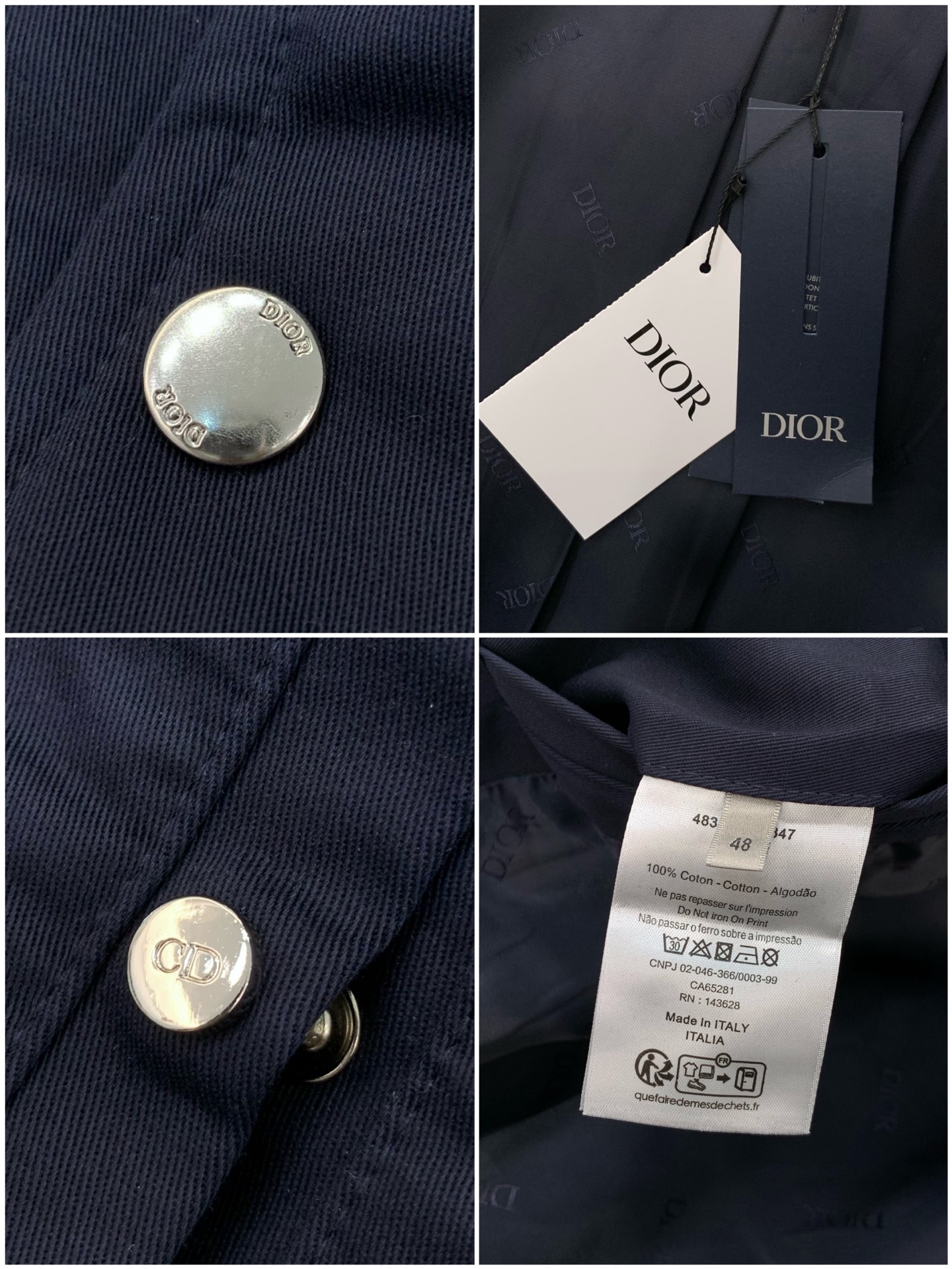 ，Dior 迪奥， 2025冬季新品，专柜同步有售，简约时尚休闲➕棉夹克翻领外套，原版进口面料，舒适透气