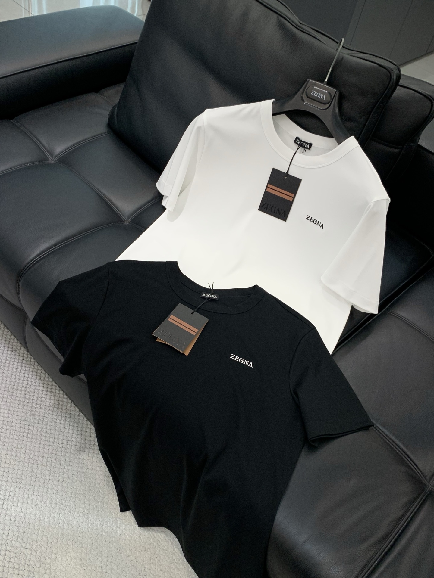 ，杰尼亚 Zegna，2025夏季最新品，专柜同步有售，原单狠货，时尚休闲圆领短袖T恤，采用进口原版面料
