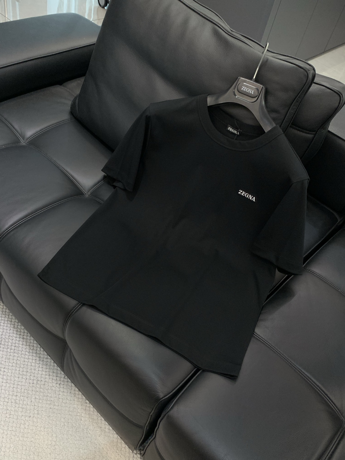 ，杰尼亚 Zegna，2025夏季最新品，专柜同步有售，原单狠货，时尚休闲圆领短袖T恤，采用进口原版面料