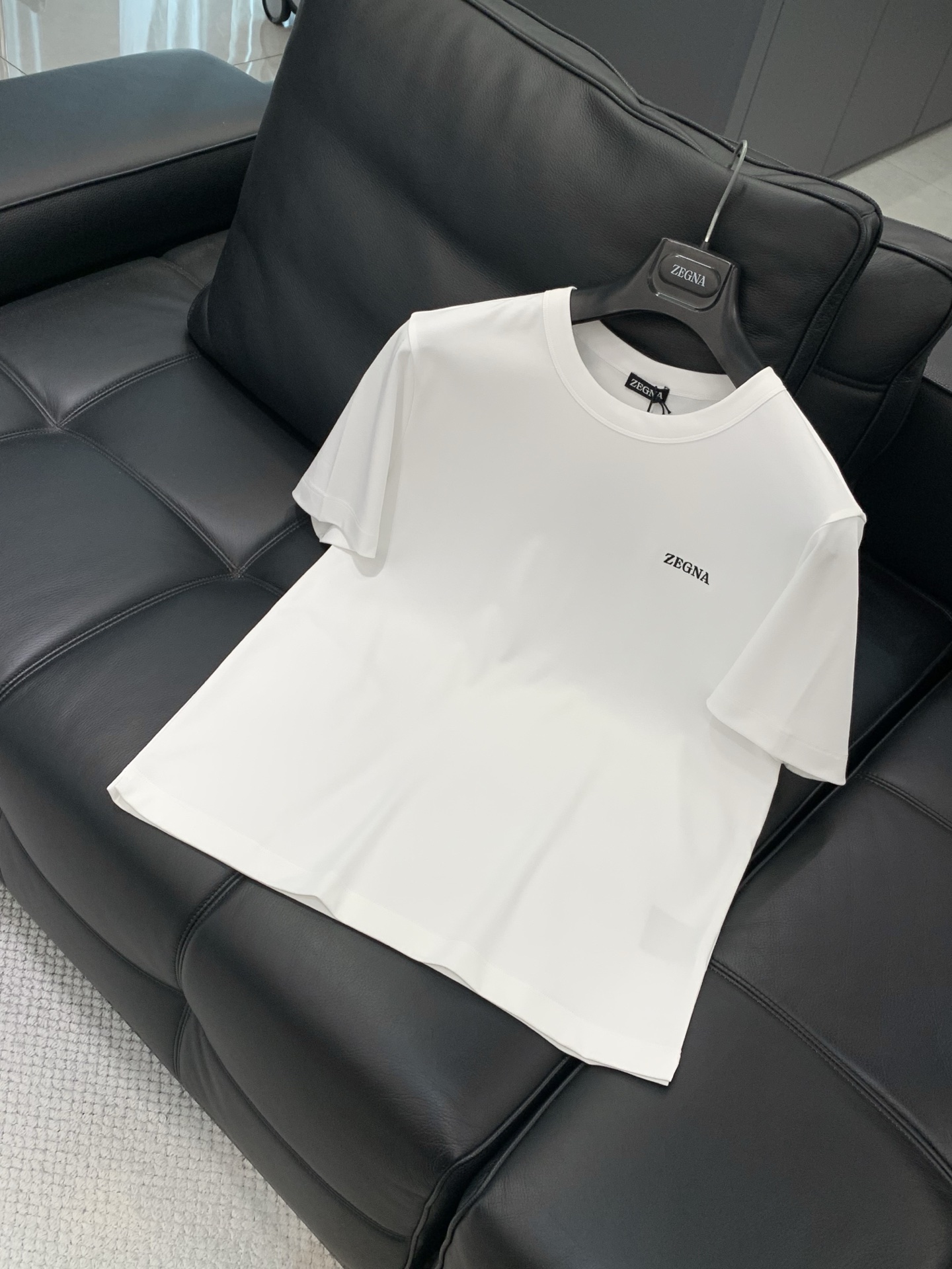 ，杰尼亚 Zegna，2025夏季最新品，专柜同步有售，原单狠货，时尚休闲圆领短袖T恤，采用进口原版面料