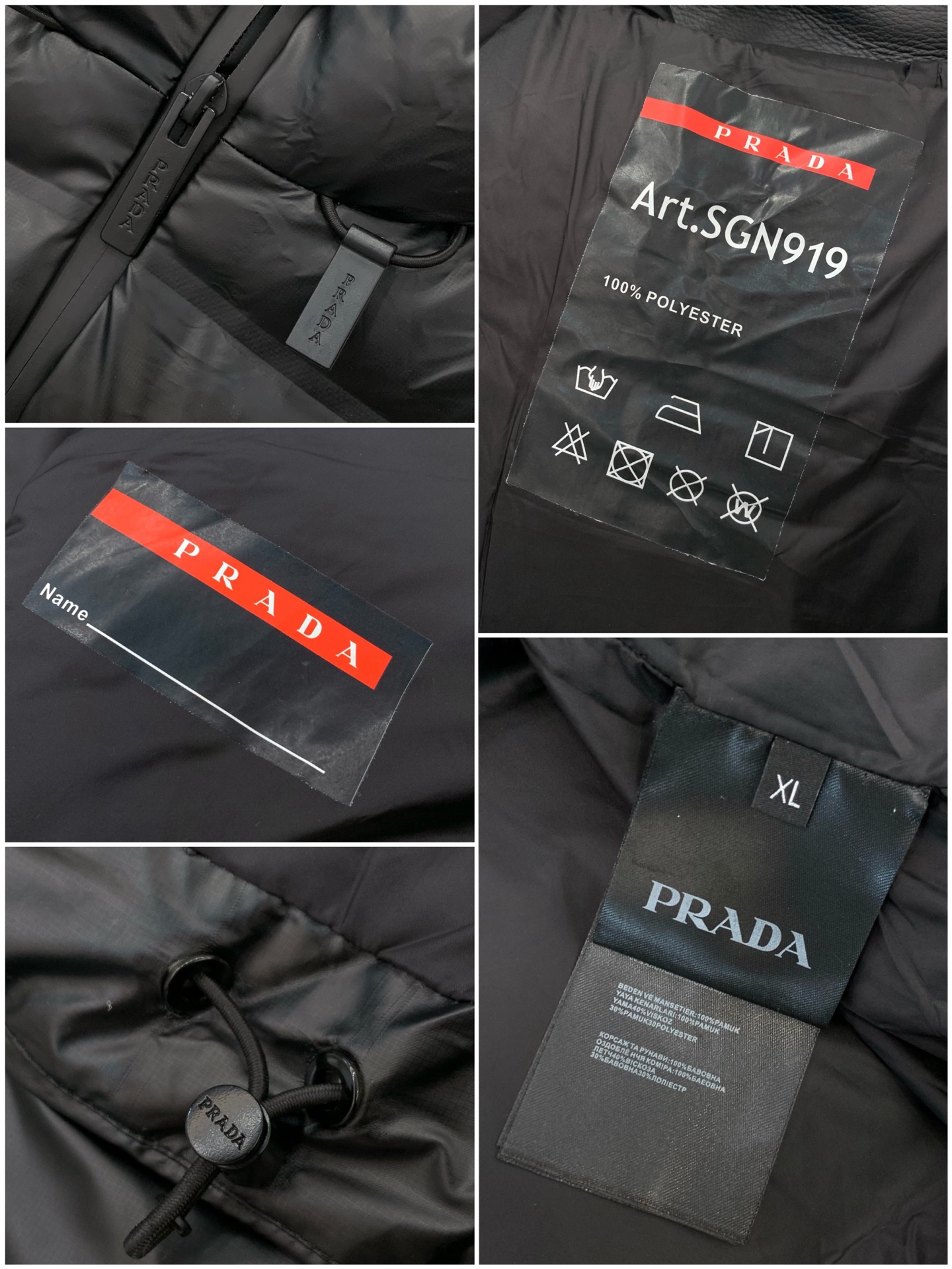 ，PRADA 普拉达，2025冬季最新品，专柜同步有售，时尚休闲连帽羽绒服，进口原版面料，做工极为复杂，