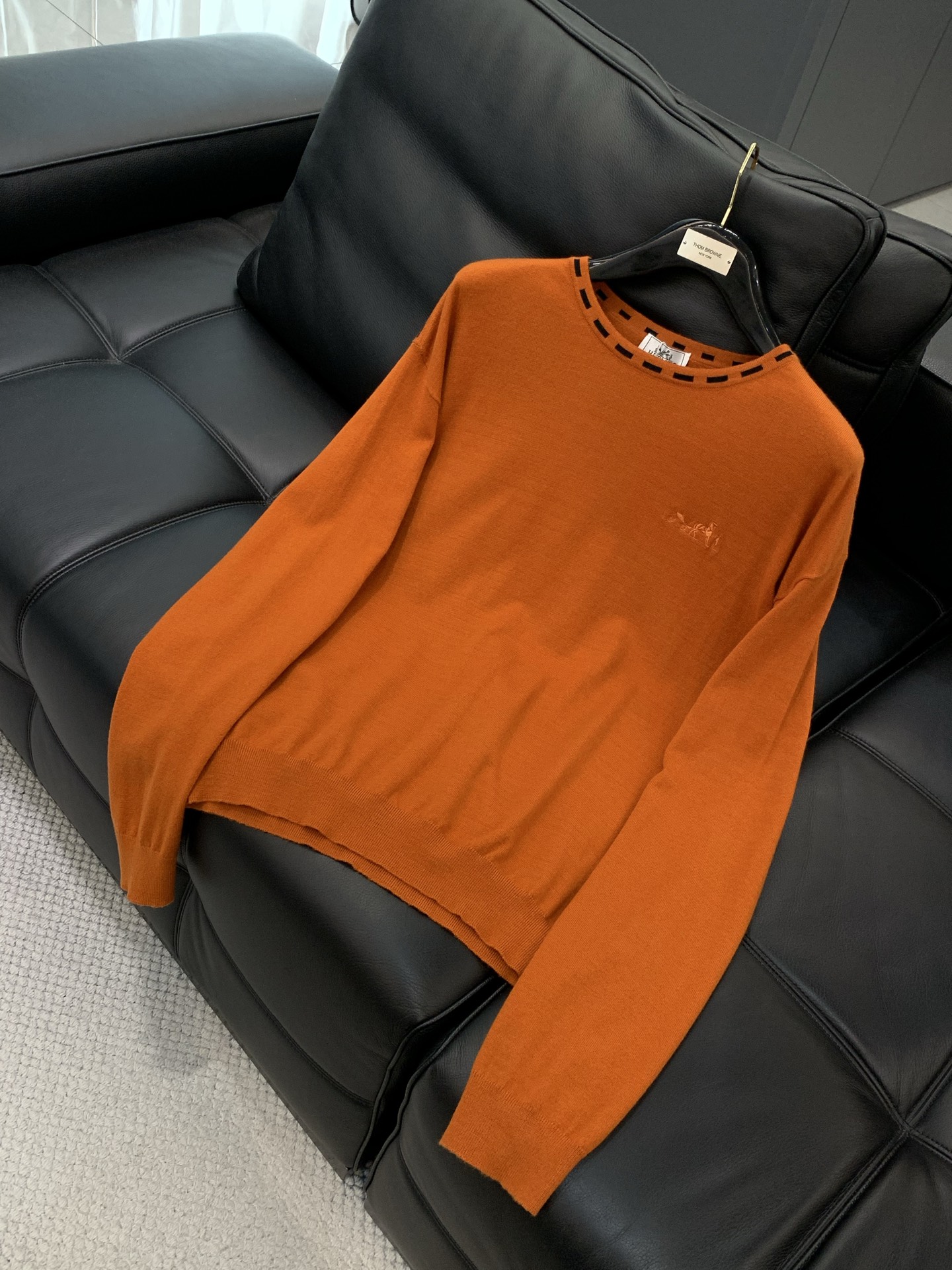 ，Hermès 爱马仕，2025冬季最新品，专柜同步有售，原单狠货，时尚休闲针织圆领毛衣，定制进口原版面