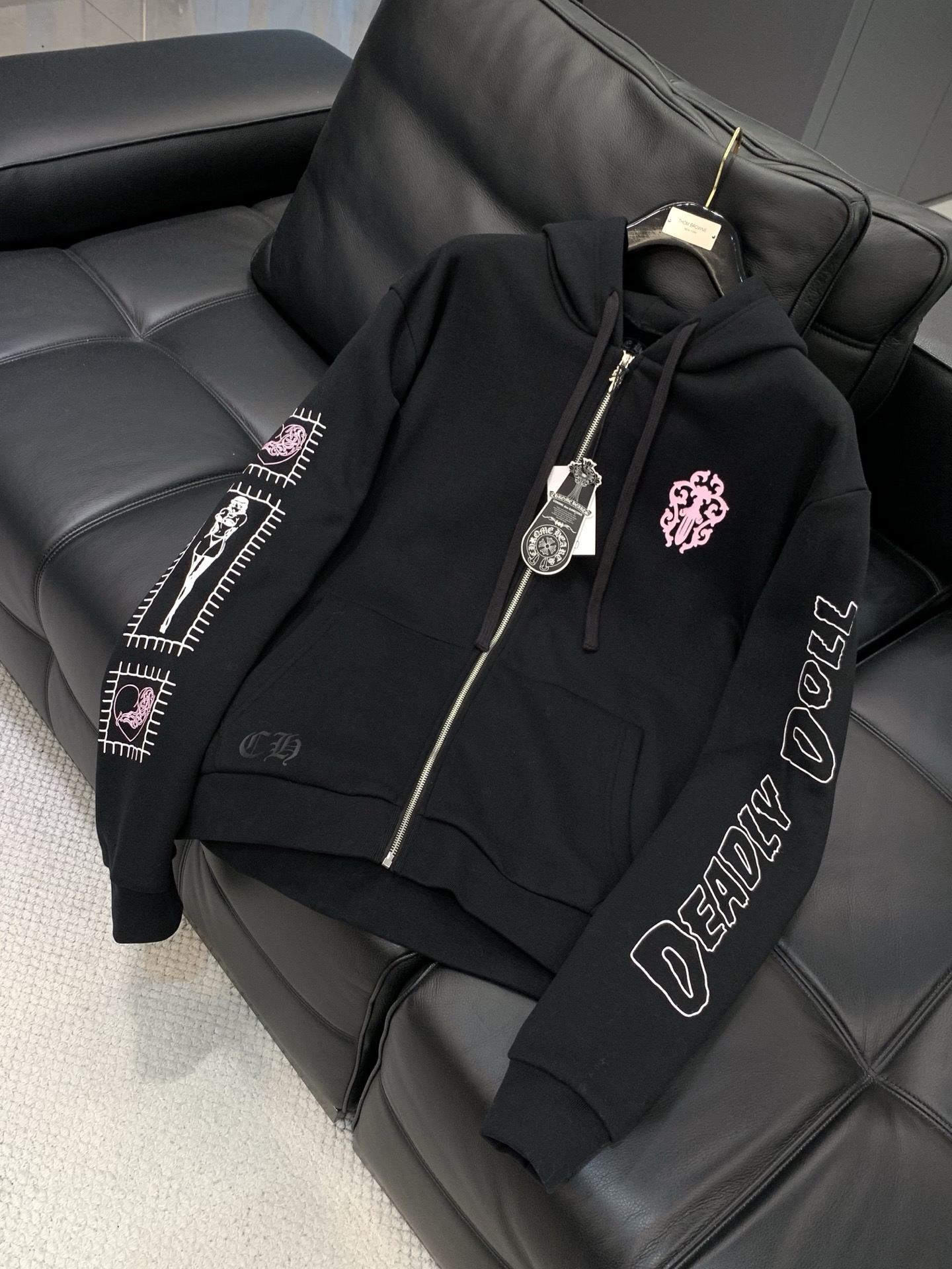 ，Chrome Hearts 克罗心，2025秋冬新品，专柜同步有售，原单狠货，时尚休闲➕绒连帽外套，采