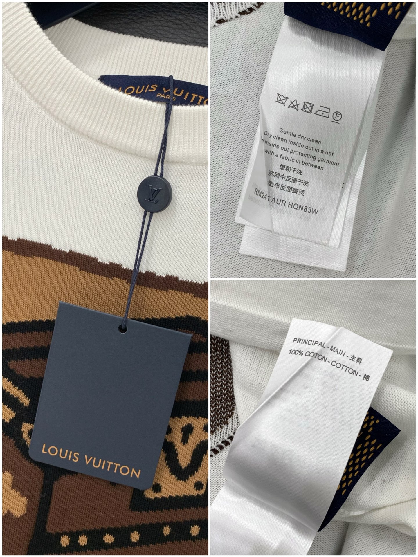，LouisVuitton 路易威登，2025秋季最新款，专柜同步有售，原单狠货，时尚休闲针织短袖，上身
