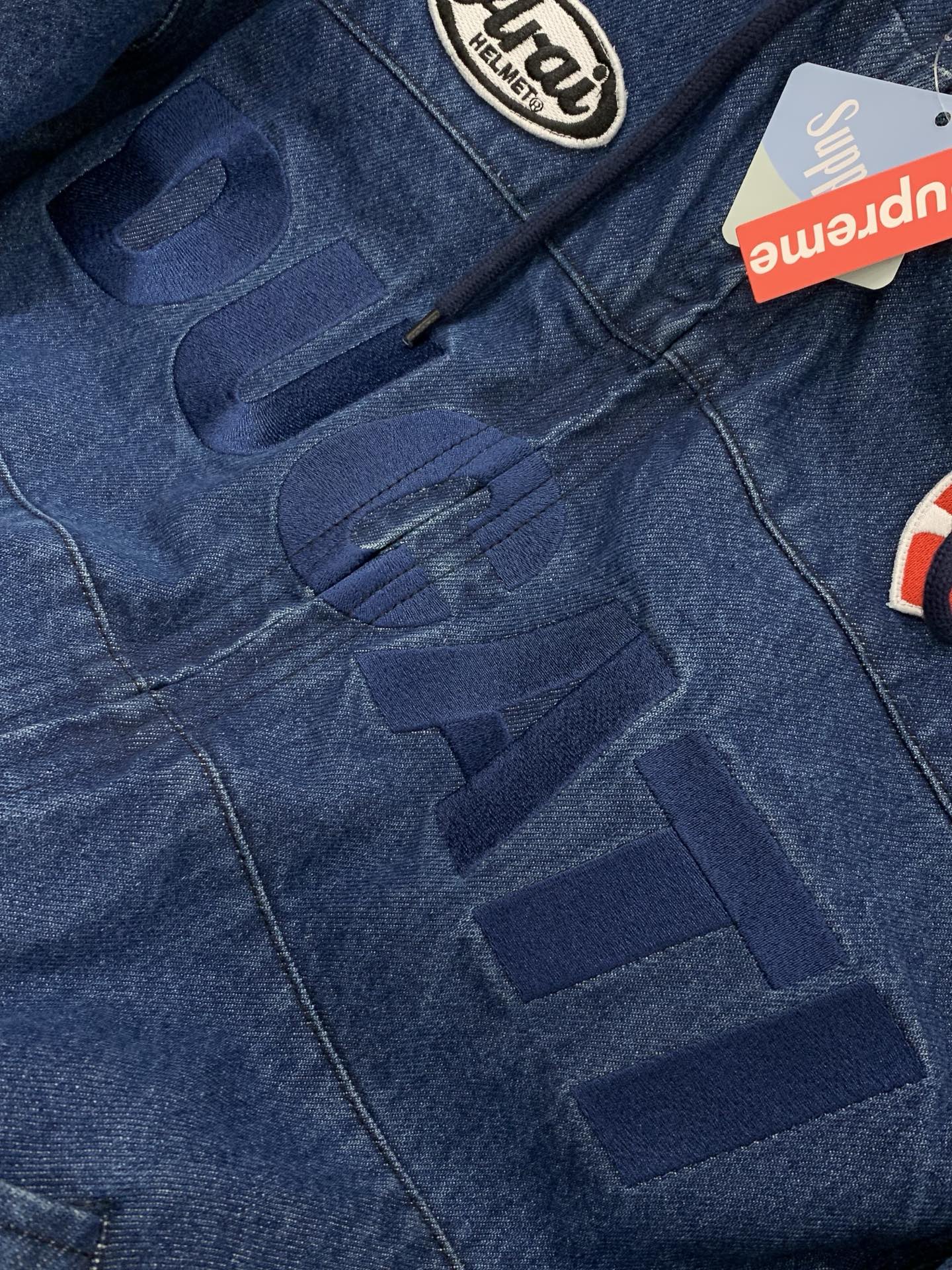 🌾，，SUPREME x DUCATI/杜卡迪 联名款双口袋拉链连帽赛车机车服夹克外套颜色：黑色/蓝色尺