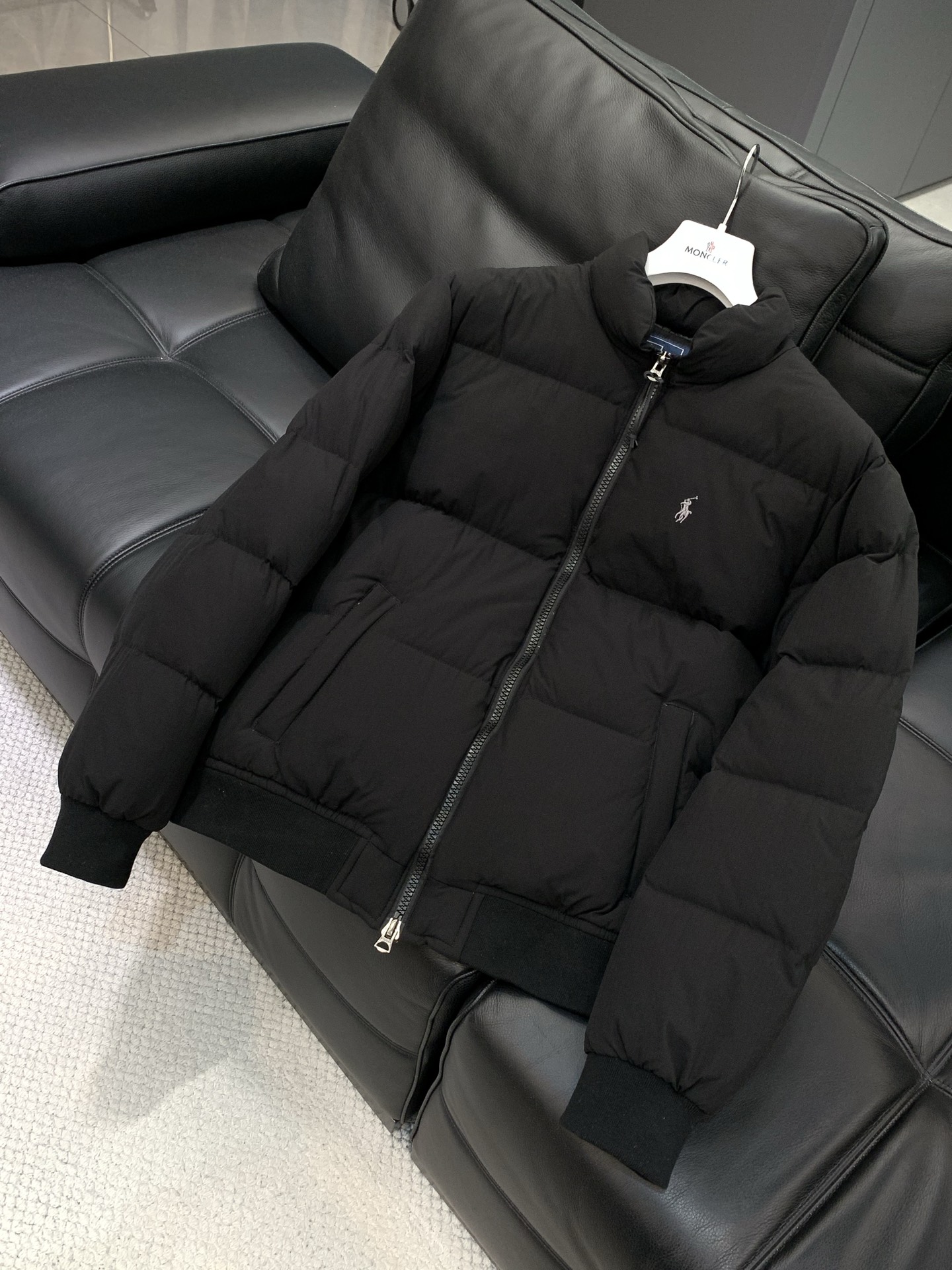 🌾，，RalP🆕h Lauren拉夫劳伦新款刺绣小马图案拉链长袖立领纯色羽绒服 男女同款 降温刚需款！ 