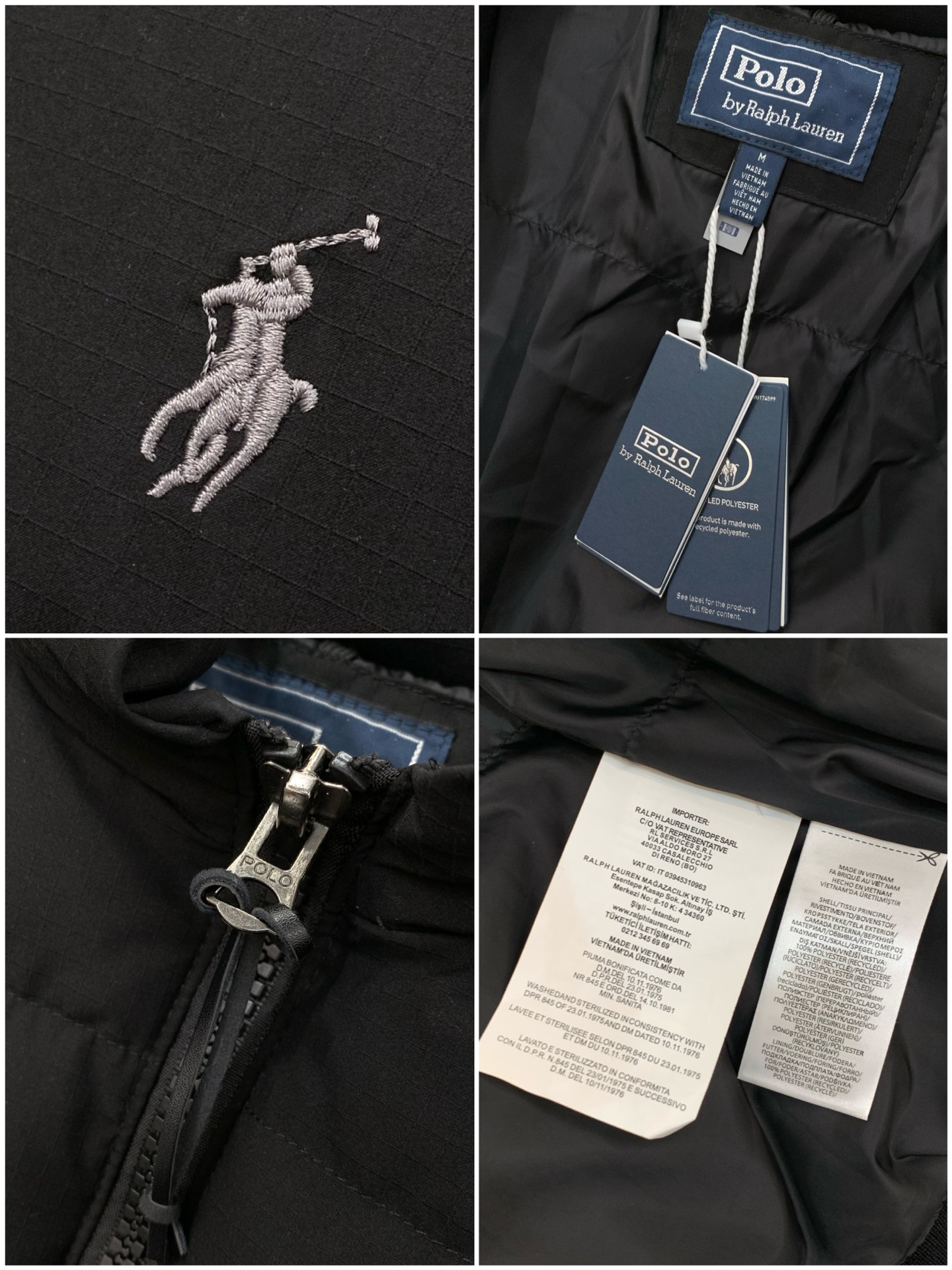 🌾，，RalP🆕h Lauren拉夫劳伦新款刺绣小马图案拉链长袖立领纯色羽绒服 男女同款 降温刚需款！ 