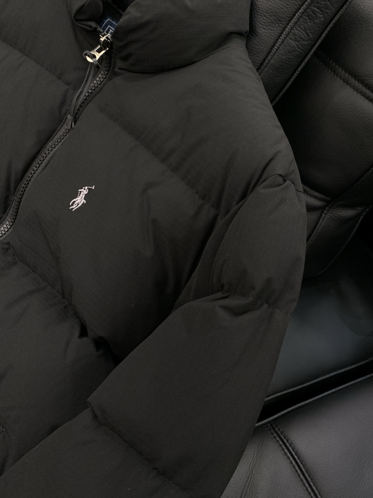 🌾，，RalP🆕h Lauren拉夫劳伦新款刺绣小马图案拉链长袖立领纯色羽绒服 男女同款 降温刚需款！ 