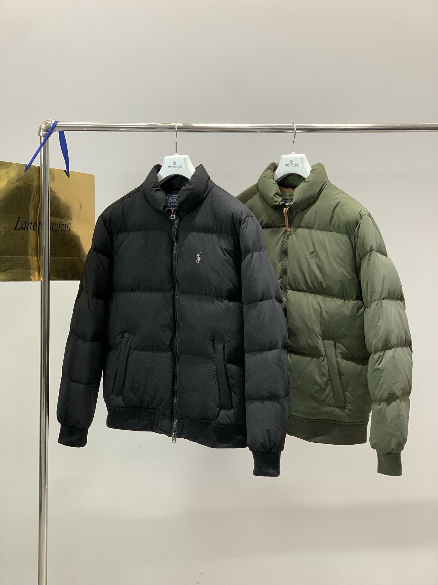 🌾，，RalP🆕h Lauren拉夫劳伦新款刺绣小马图案拉链长袖立领纯色羽绒服 男女同款 降温刚需款！ 