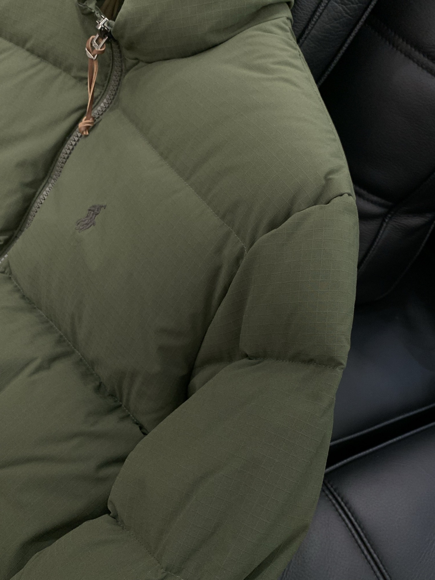 🌾，，RalP🆕h Lauren拉夫劳伦新款刺绣小马图案拉链长袖立领纯色羽绒服 男女同款 降温刚需款！ 