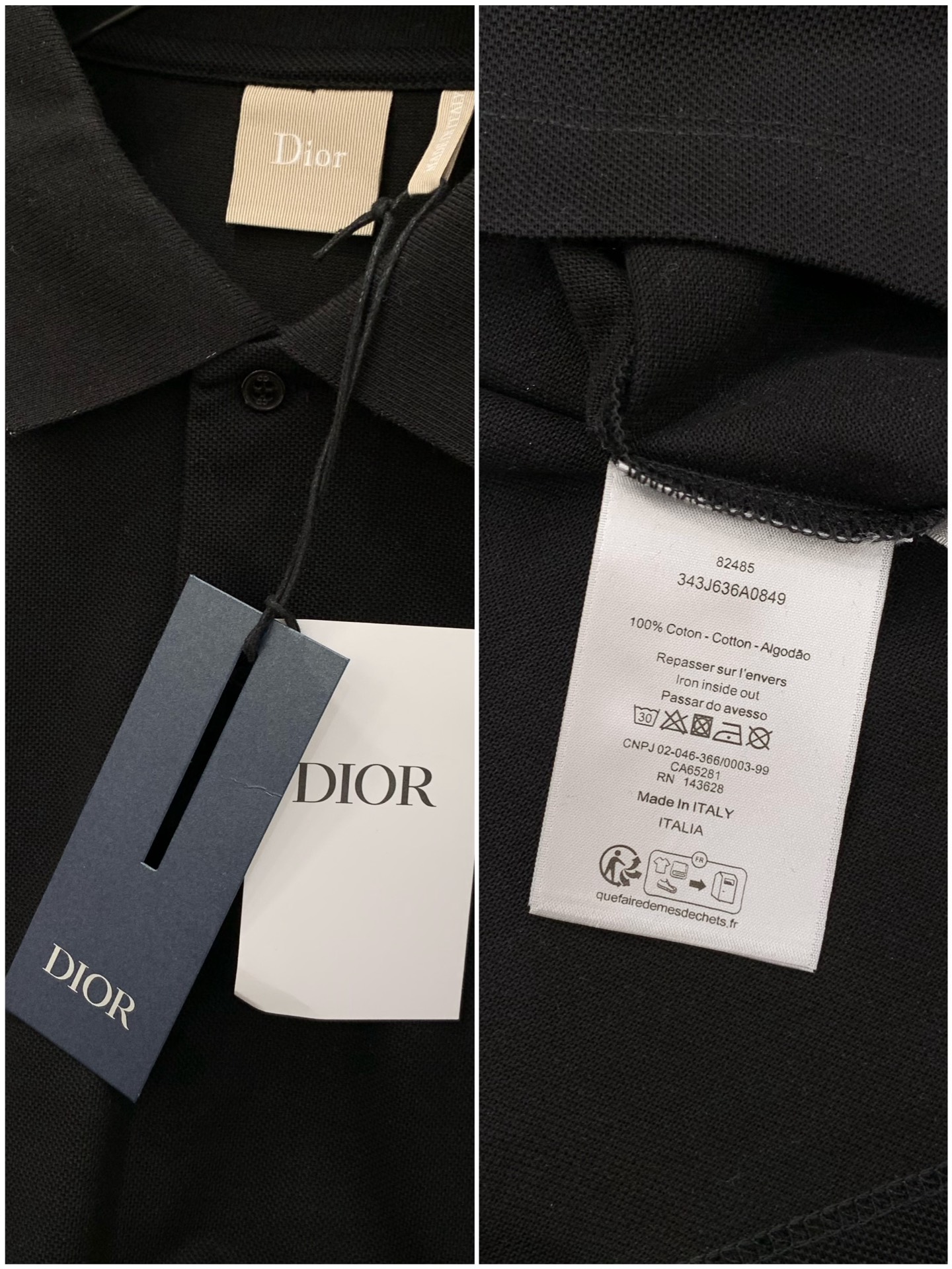 🌾，，Dior 迪奥， 2025夏季新品，专柜同步有售，简约时尚休闲翻领短袖T恤，原版进口面料，舒适透气