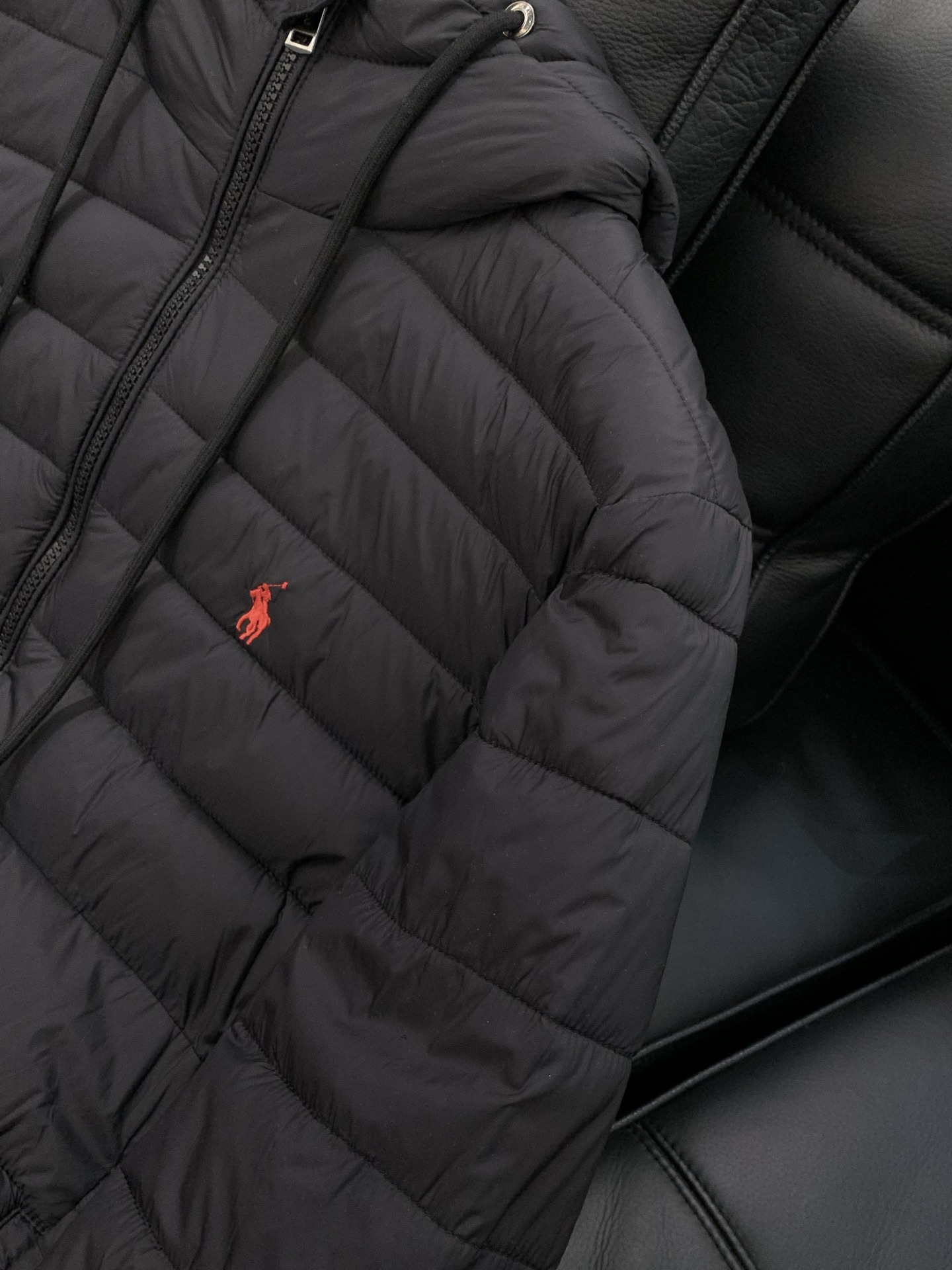 🌾，，RalP🆕h Lauren拉夫劳伦 纯色Logo刺绣立领拉链长袖棉服外套男女同款拉夫劳伦排骨绗缝款