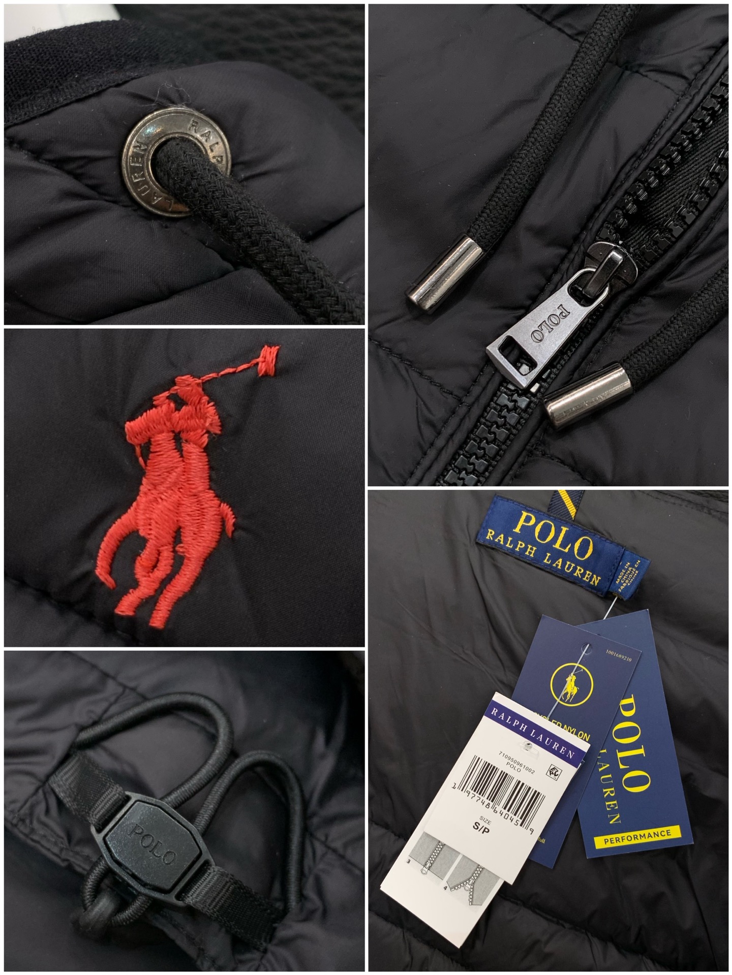 🌾，，RalP🆕h Lauren拉夫劳伦 纯色Logo刺绣立领拉链长袖棉服外套男女同款拉夫劳伦排骨绗缝款