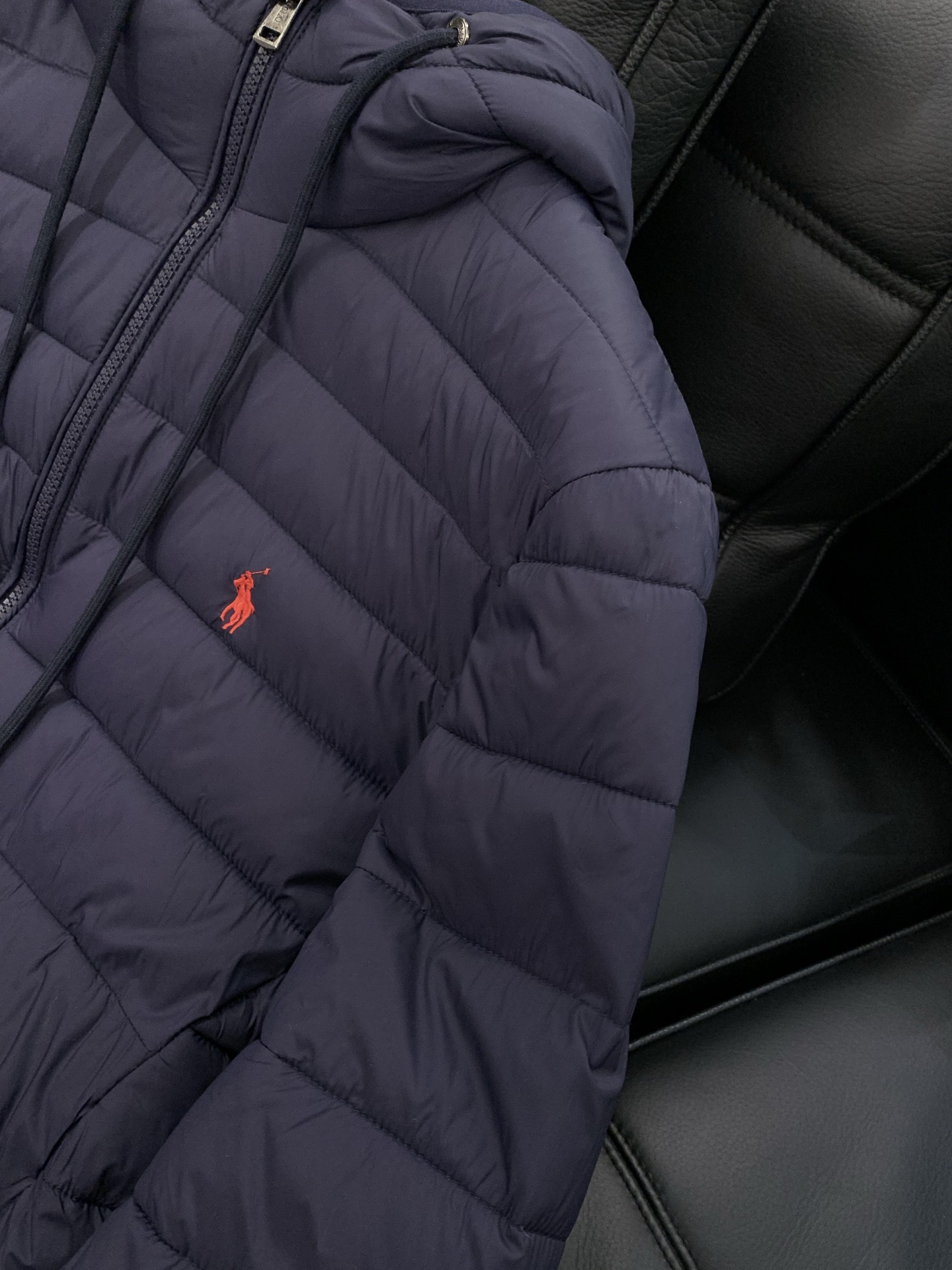 🌾，，RalP🆕h Lauren拉夫劳伦 纯色Logo刺绣立领拉链长袖棉服外套男女同款拉夫劳伦排骨绗缝款