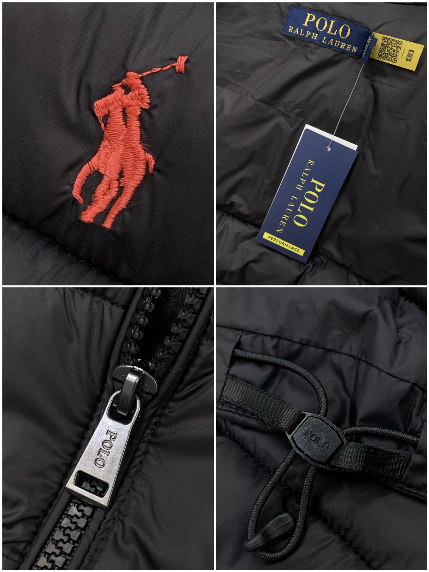 🌾，，RalP🆕h Lauren拉夫劳伦 纯色Logo刺绣立领拉链长袖棉服外套男女同款拉夫劳伦排骨绗缝款