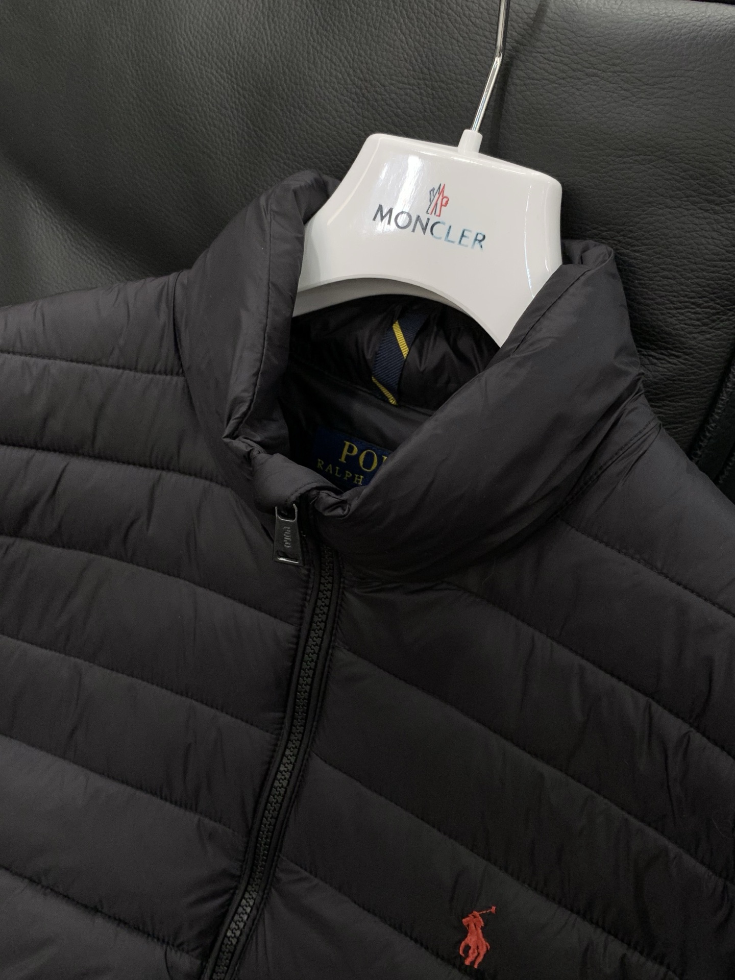 🌾，，RalP🆕h Lauren拉夫劳伦 纯色Logo刺绣立领拉链长袖棉服外套男女同款拉夫劳伦排骨绗缝款