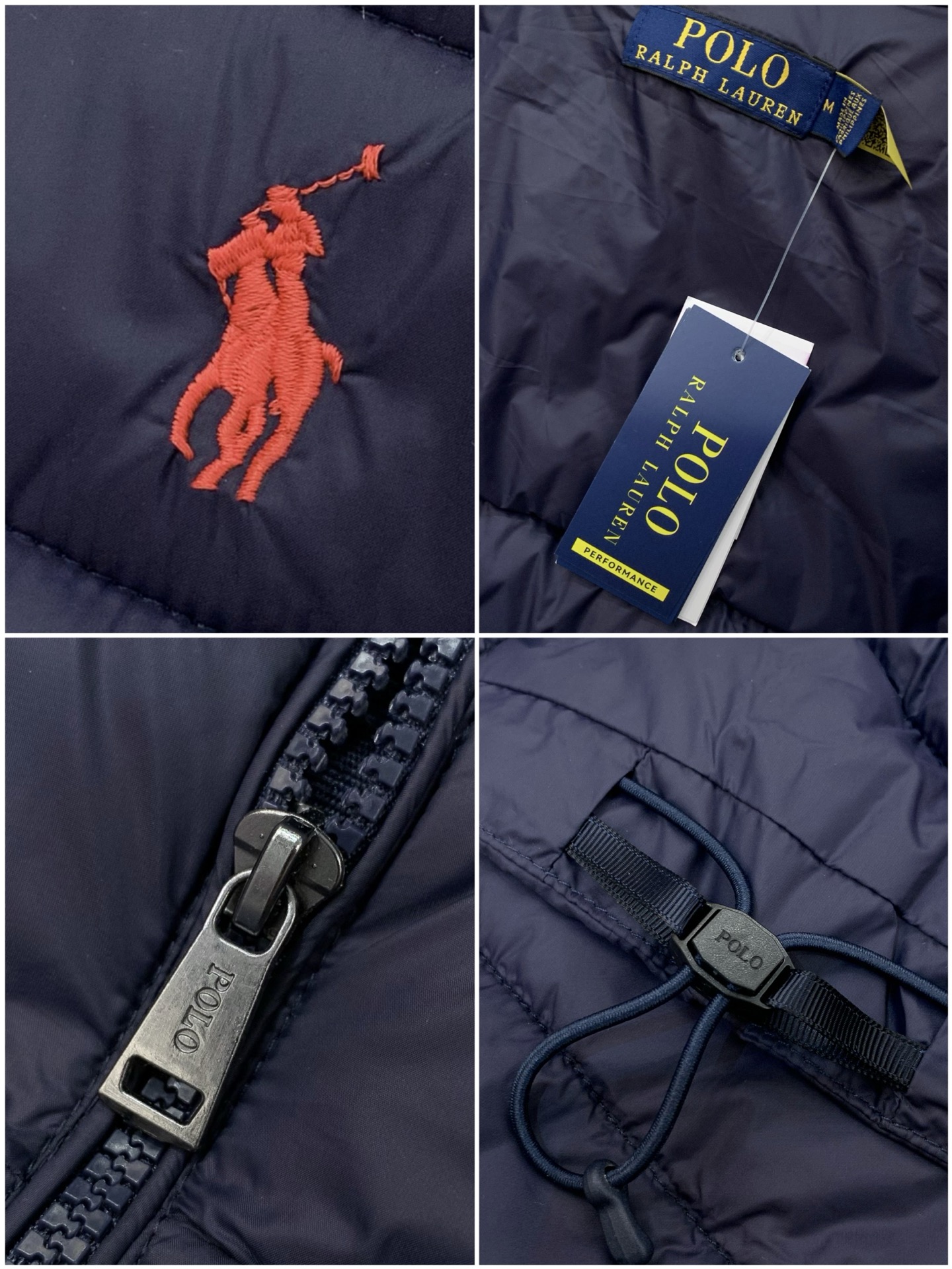 🌾，，RalP🆕h Lauren拉夫劳伦 纯色Logo刺绣立领拉链长袖棉服外套男女同款拉夫劳伦排骨绗缝款