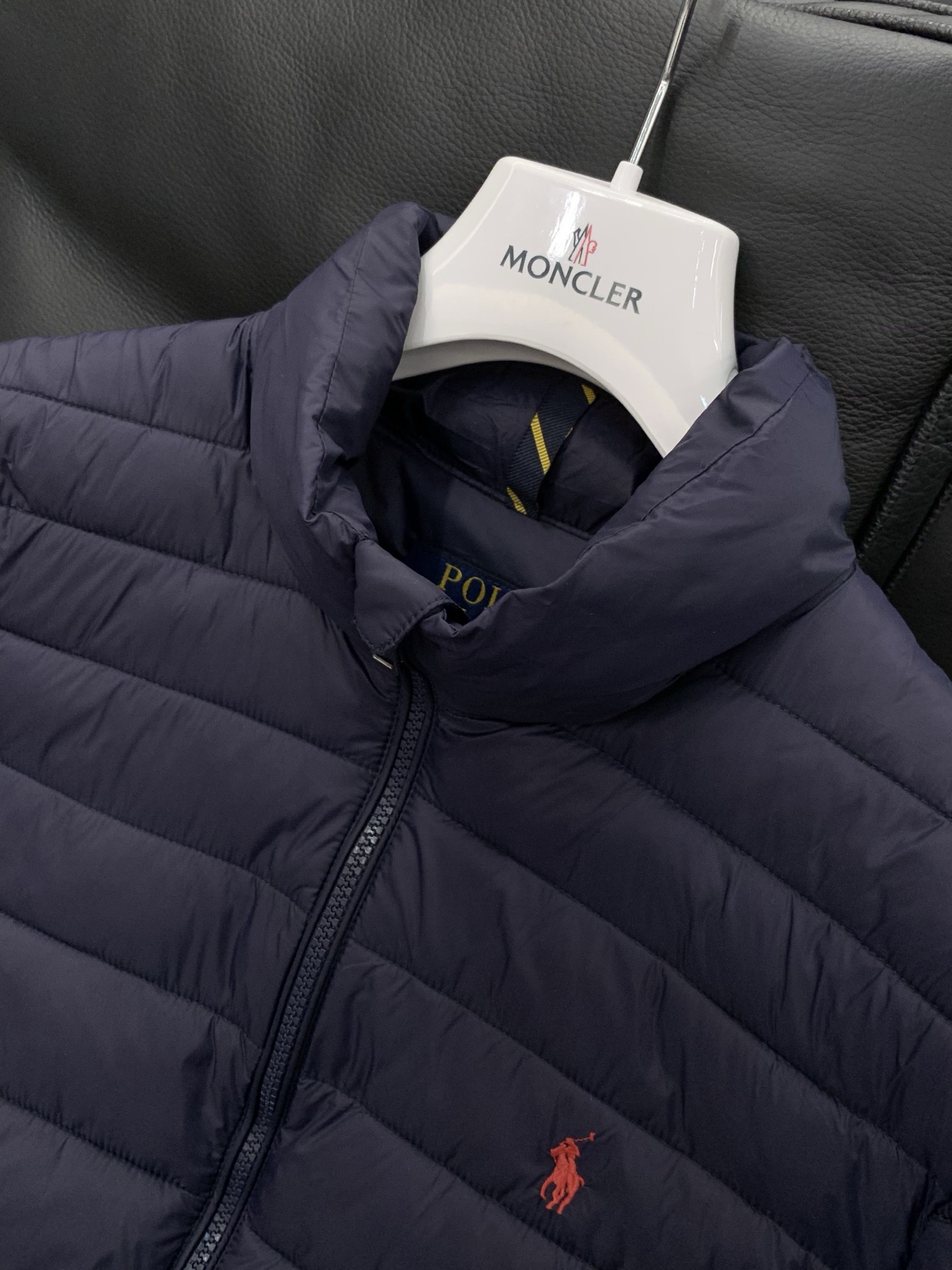 🌾，，RalP🆕h Lauren拉夫劳伦 纯色Logo刺绣立领拉链长袖棉服外套男女同款拉夫劳伦排骨绗缝款