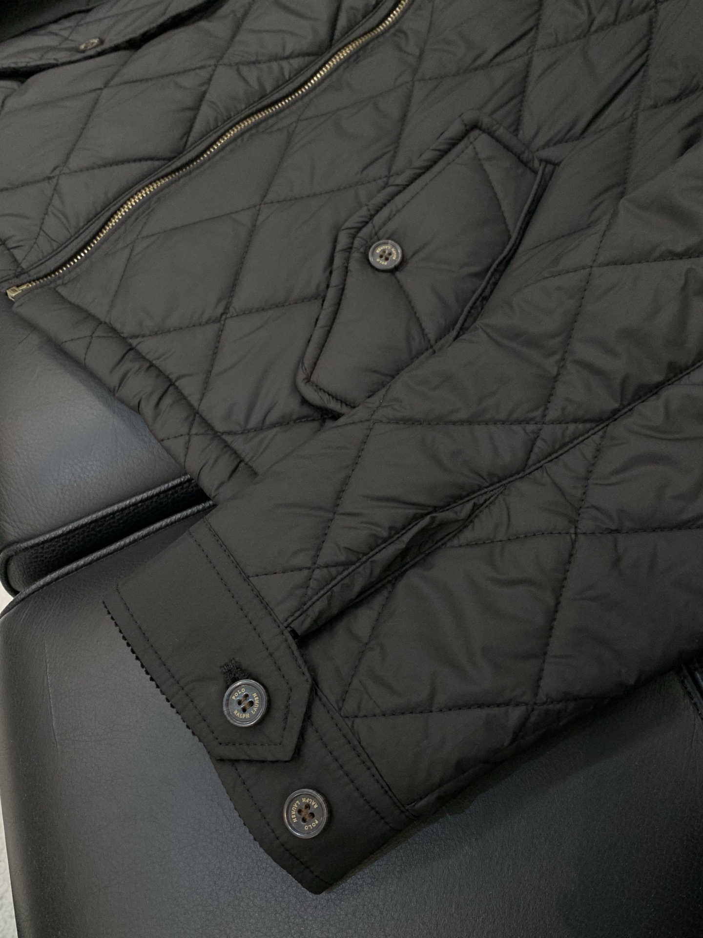 🌾，，RalP🆕ah Lauren/ 拉夫劳伦 菱形格纹立领老干部棉服夹克外套 男女同款英伦复古风 货号