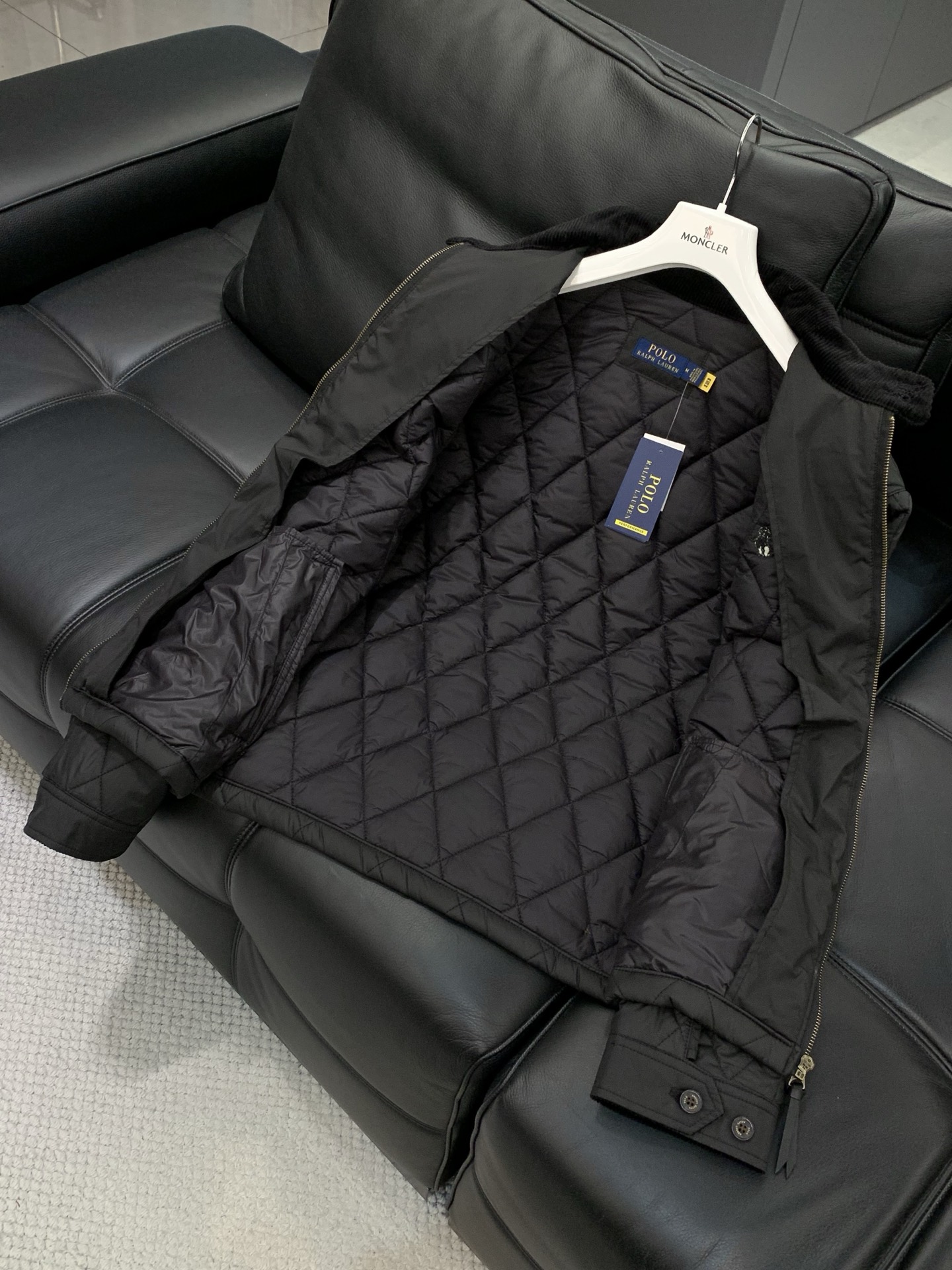 🌾，，RalP🆕ah Lauren/ 拉夫劳伦 菱形格纹立领老干部棉服夹克外套 男女同款英伦复古风 货号