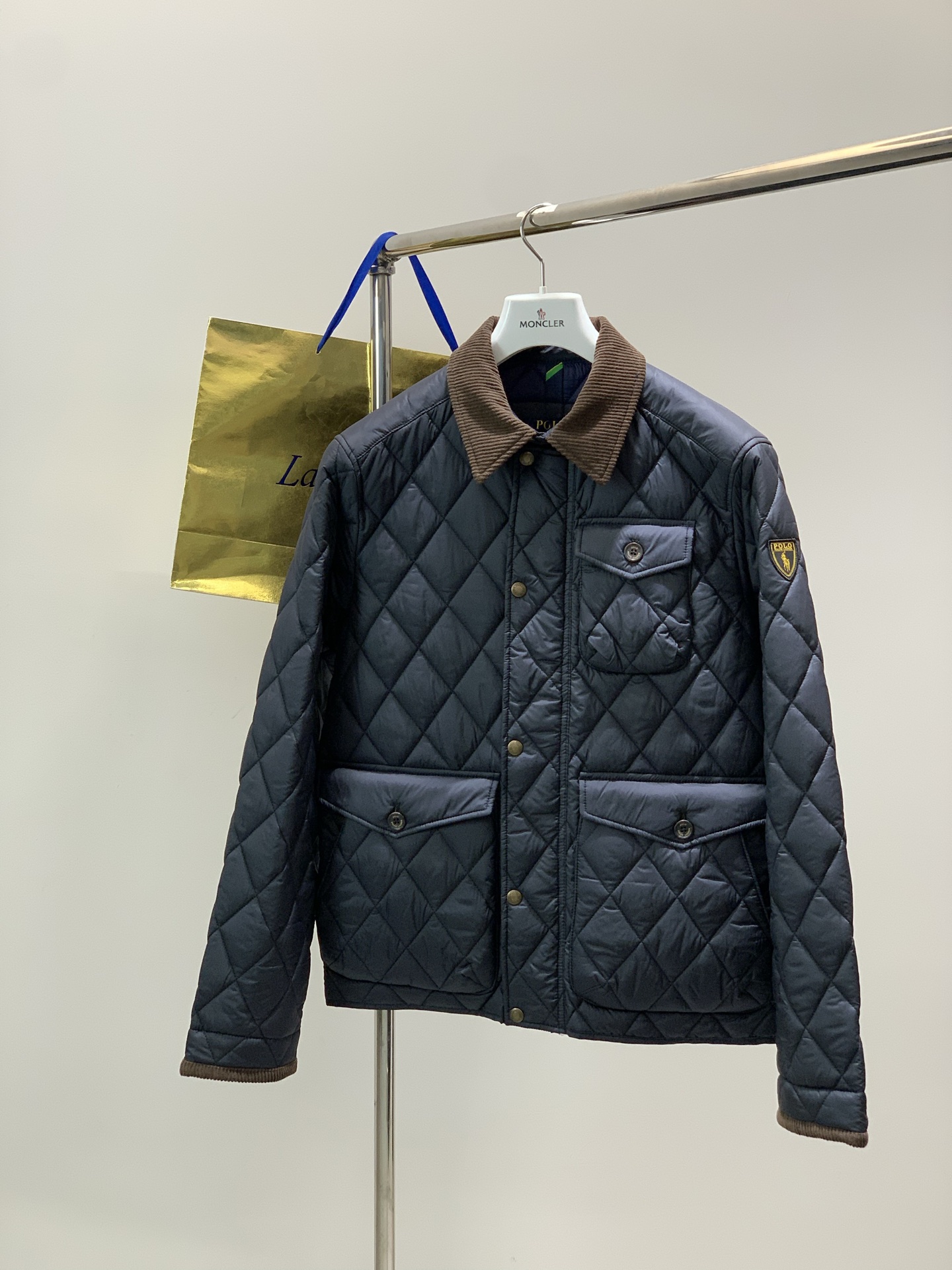 🌾，，RalP🆕h Lauren/拉夫劳伦经典老钱风工装菱形格复古棉服夹克外套 价格随意对比 充棉量很高