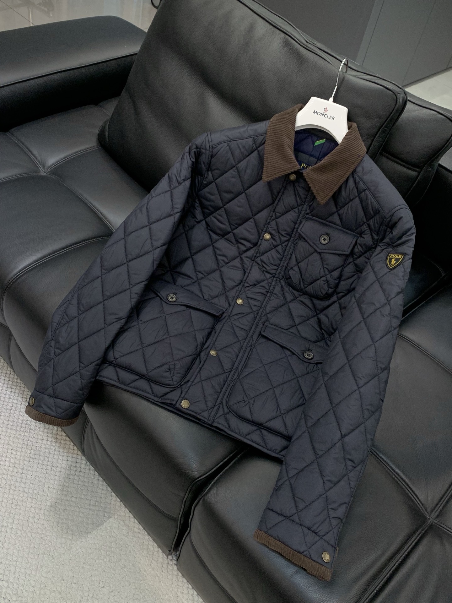 🌾，，RalP🆕h Lauren/拉夫劳伦经典老钱风工装菱形格复古棉服夹克外套 价格随意对比 充棉量很高