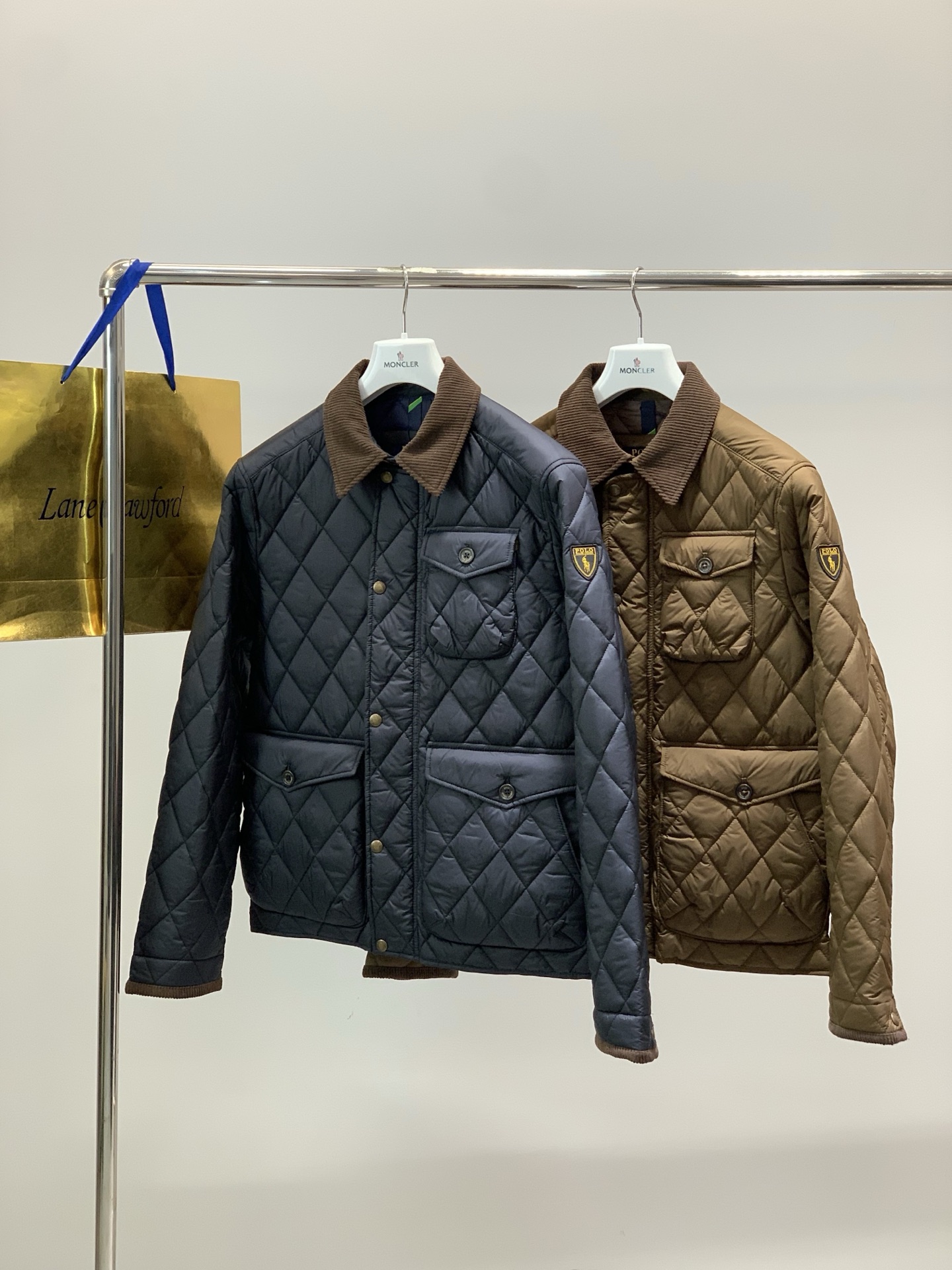 🌾，，RalP🆕h Lauren/拉夫劳伦经典老钱风工装菱形格复古棉服夹克外套 价格随意对比 充棉量很高