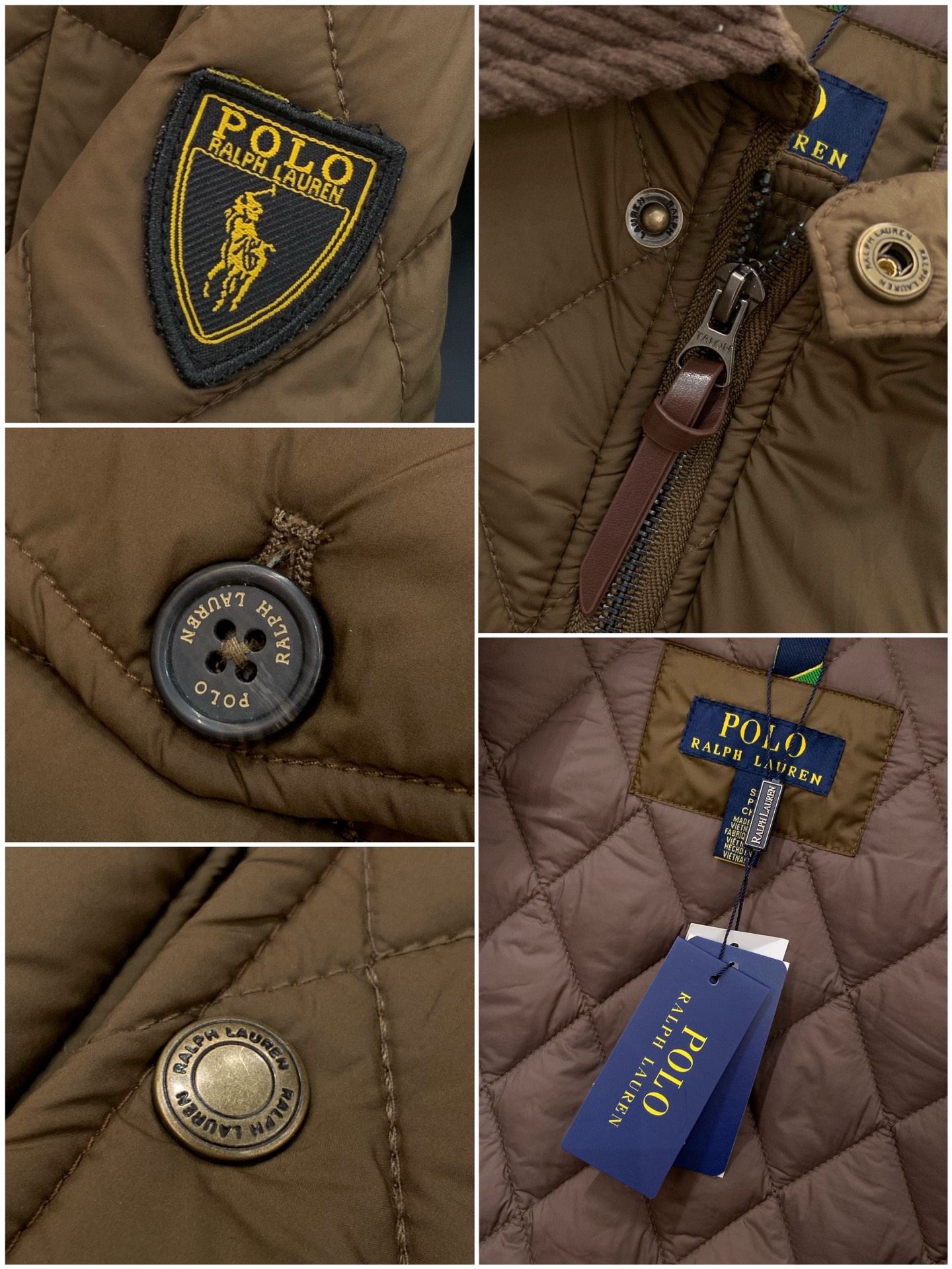 🌾，，RalP🆕h Lauren/拉夫劳伦经典老钱风工装菱形格复古棉服夹克外套 价格随意对比 充棉量很高