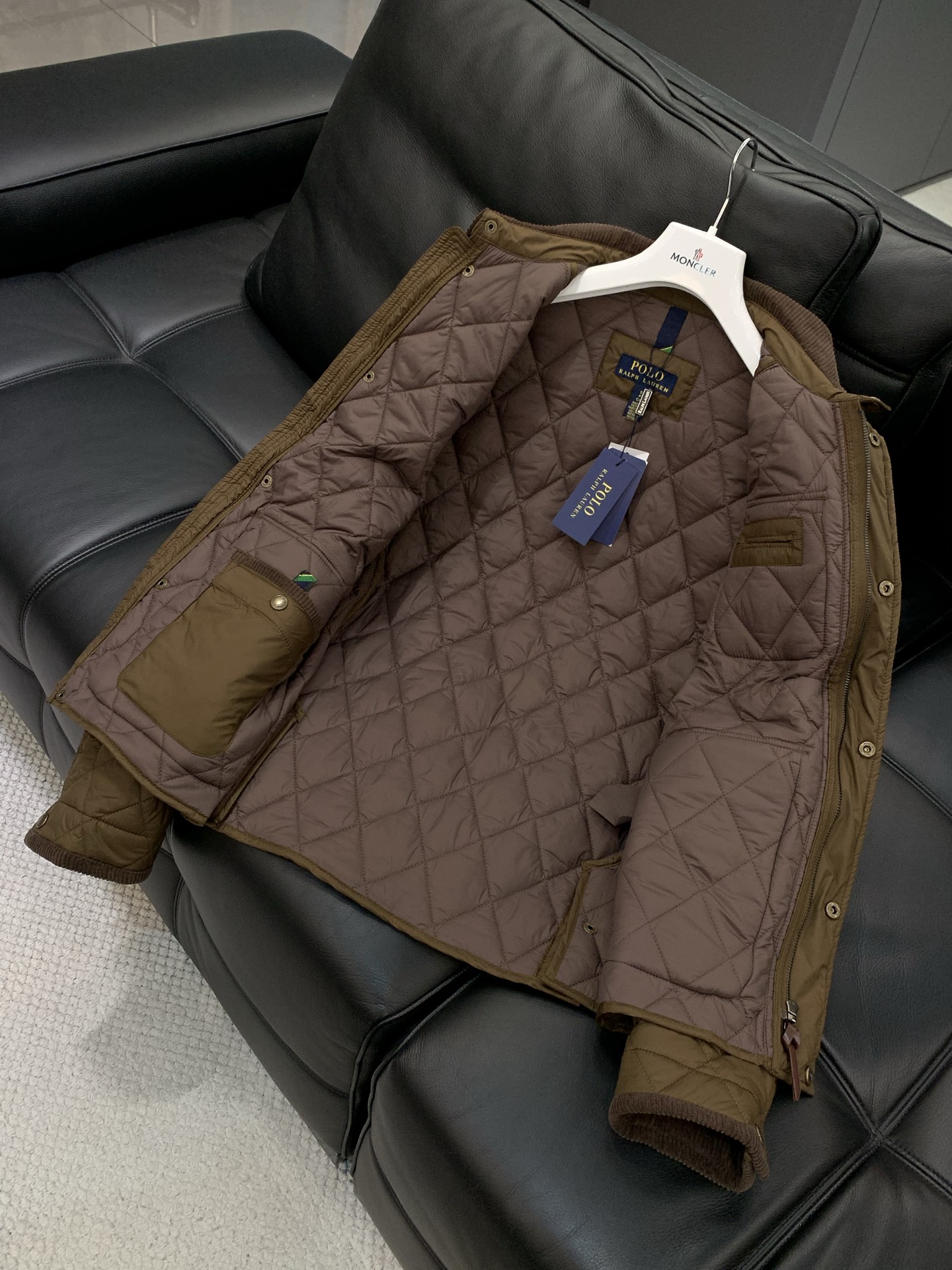 🌾，，RalP🆕h Lauren/拉夫劳伦经典老钱风工装菱形格复古棉服夹克外套 价格随意对比 充棉量很高