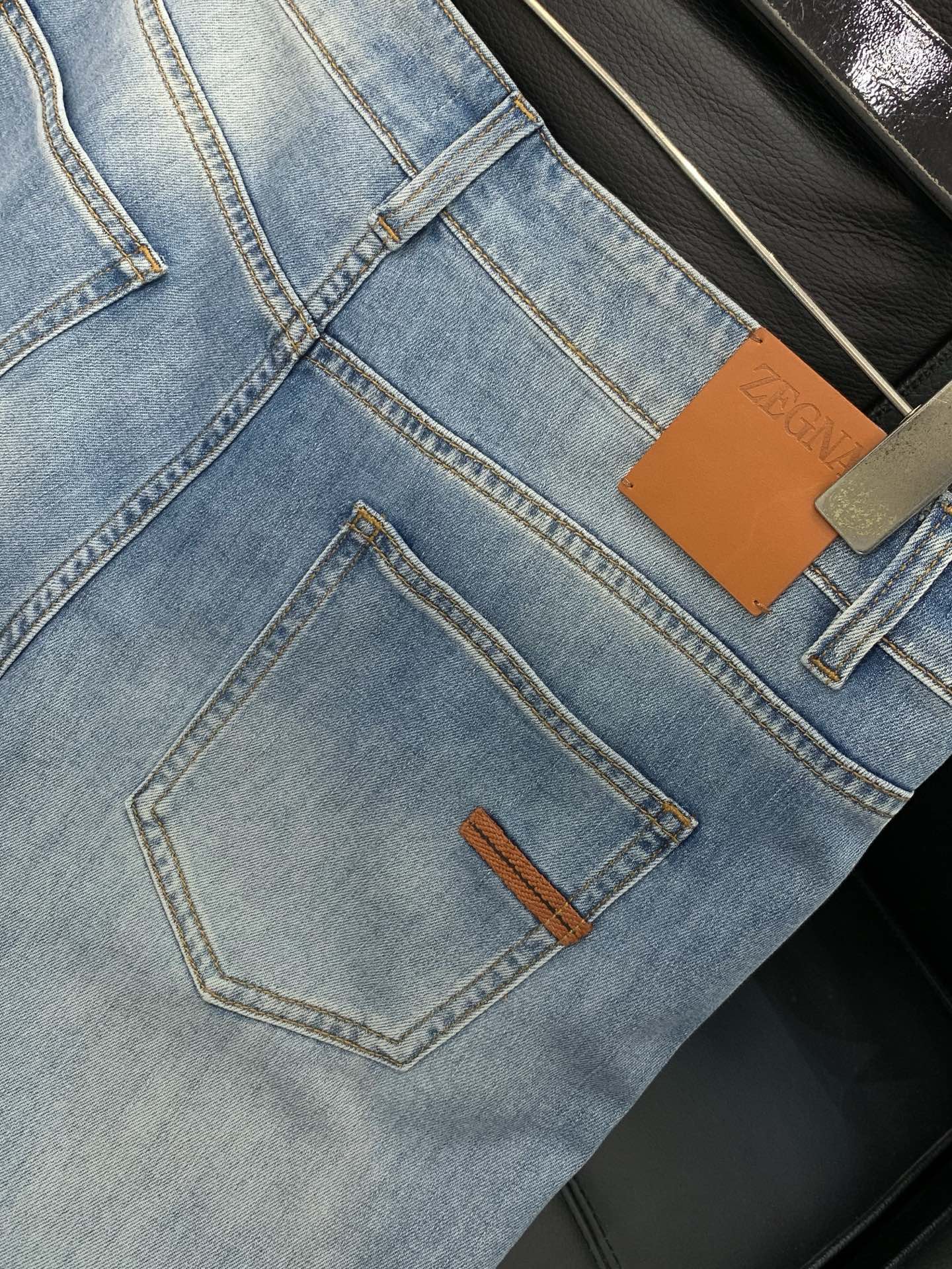 ，Zegna 杰尼亚，2026春季最新品，专柜同步有售，原单狠货，时尚休闲水洗牛仔裤，进口原版水洗面料，