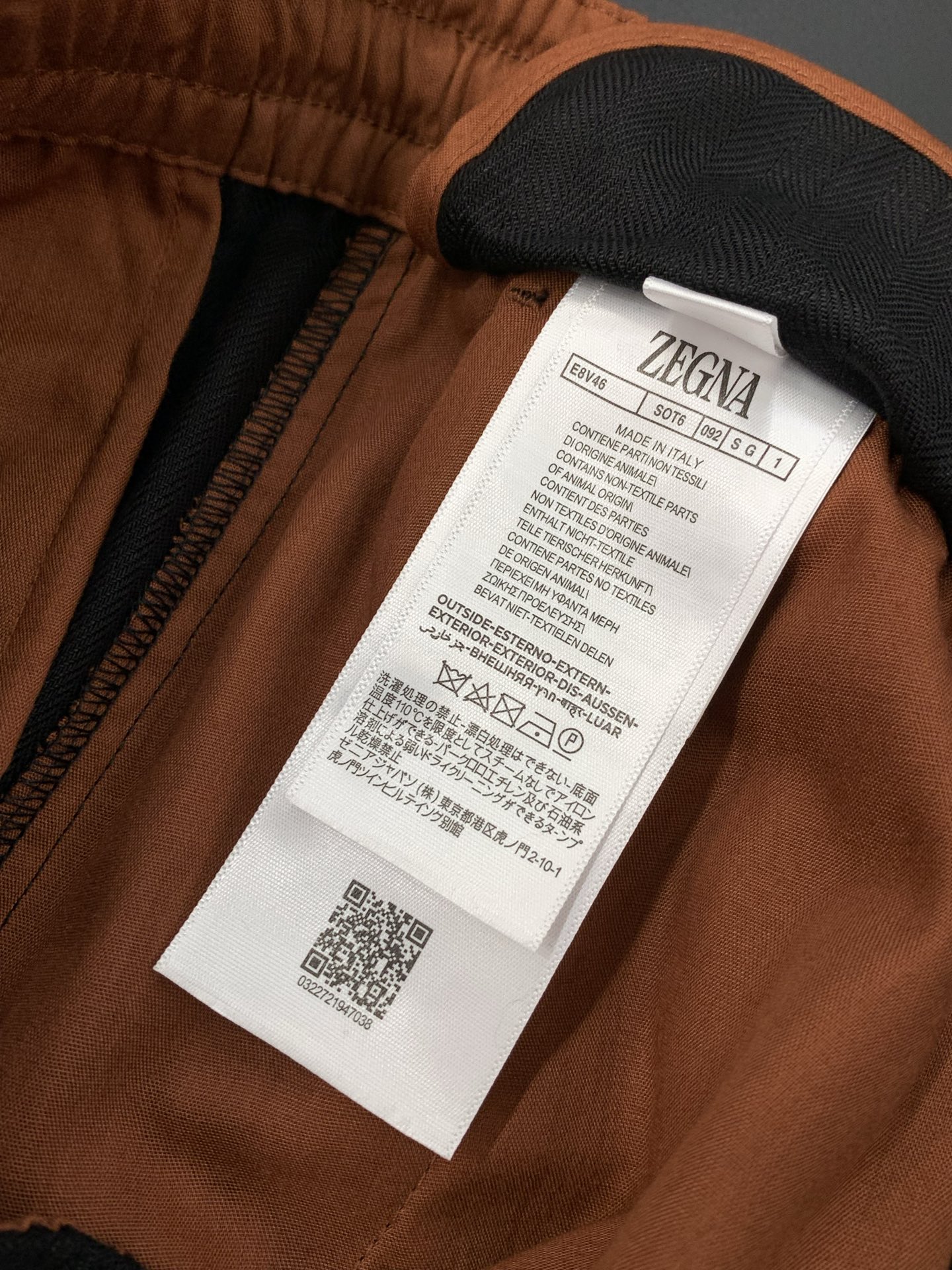 ，Zegna 杰尼亚，2026春季最新品，专柜同步有售，原单狠货，时尚休闲裤，进口原版面料，上身舒适透气