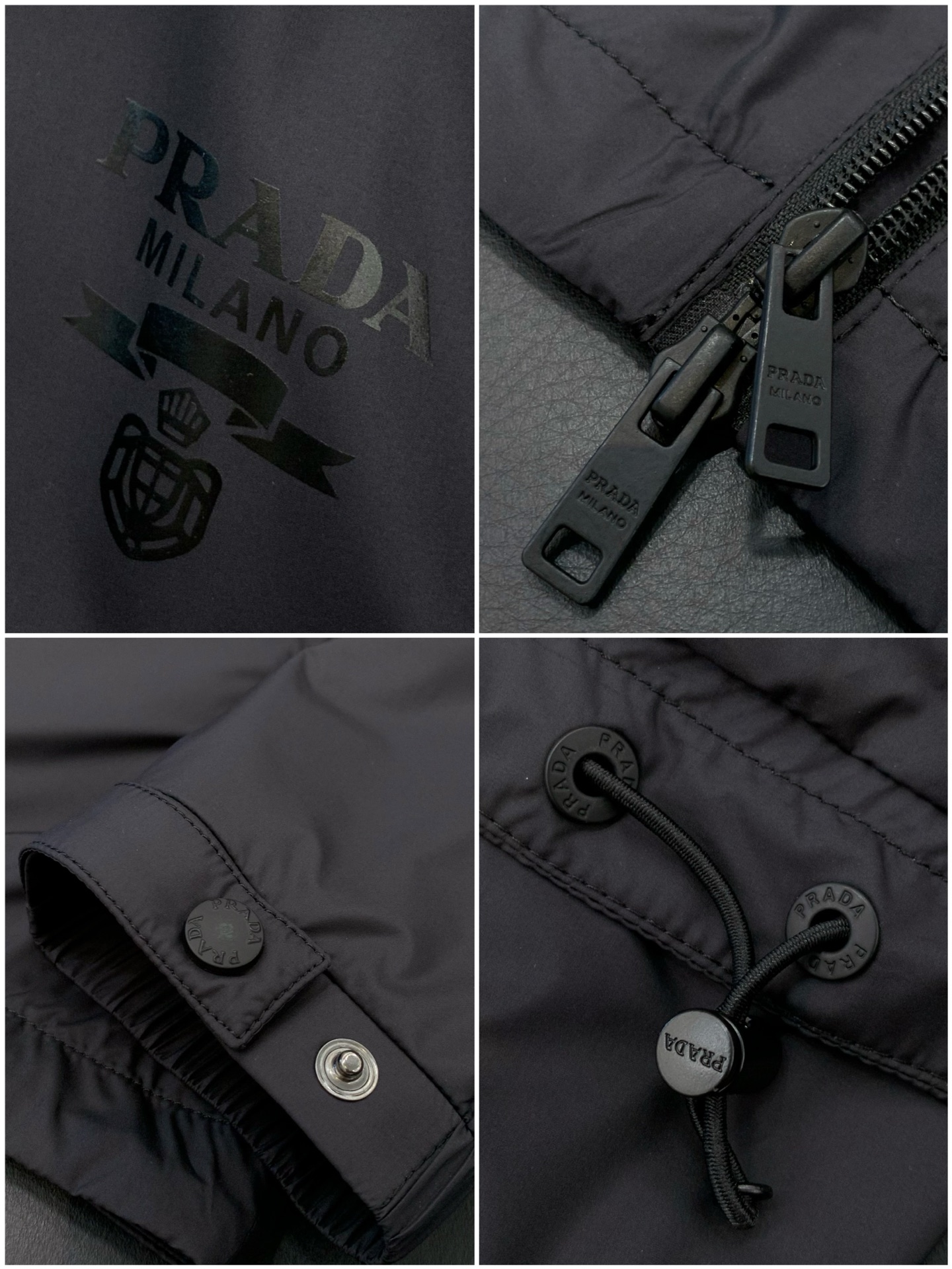 ，PRADA 普拉达，春季最新品，专柜同步有售，时尚休闲连帽外套，进口原版面料，做工极为复杂，唯一可以做