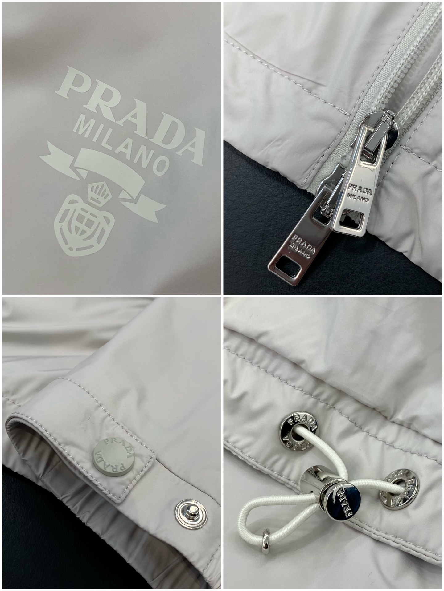 ，PRADA 普拉达，春季最新品，专柜同步有售，时尚休闲连帽外套，进口原版面料，做工极为复杂，唯一可以做