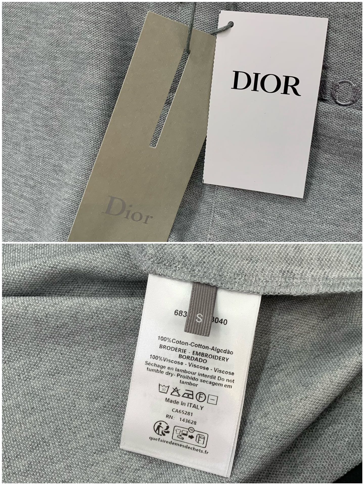 ，Dior 迪奥， 夏季新品，专柜同步有售，简约时尚休闲翻领短袖T恤，原版进口面料，舒适透气，顶级刺绣🪡