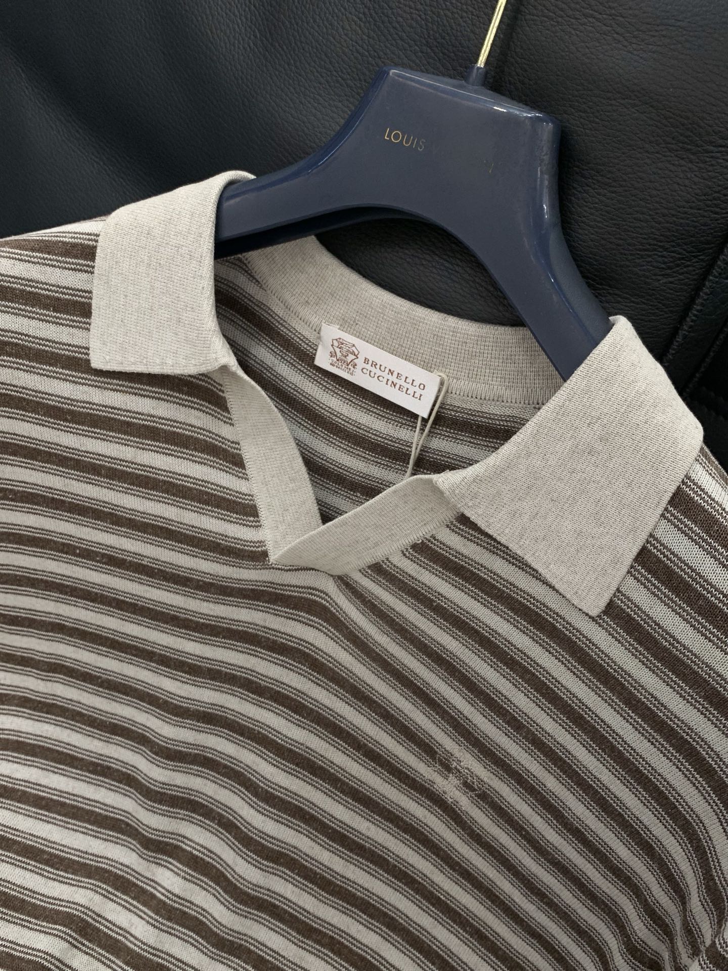 ，BC翻领咖啡色针织衫材质 亚麻混纺尺码M-3XL尺寸	M	   L	      XL	    2XL	