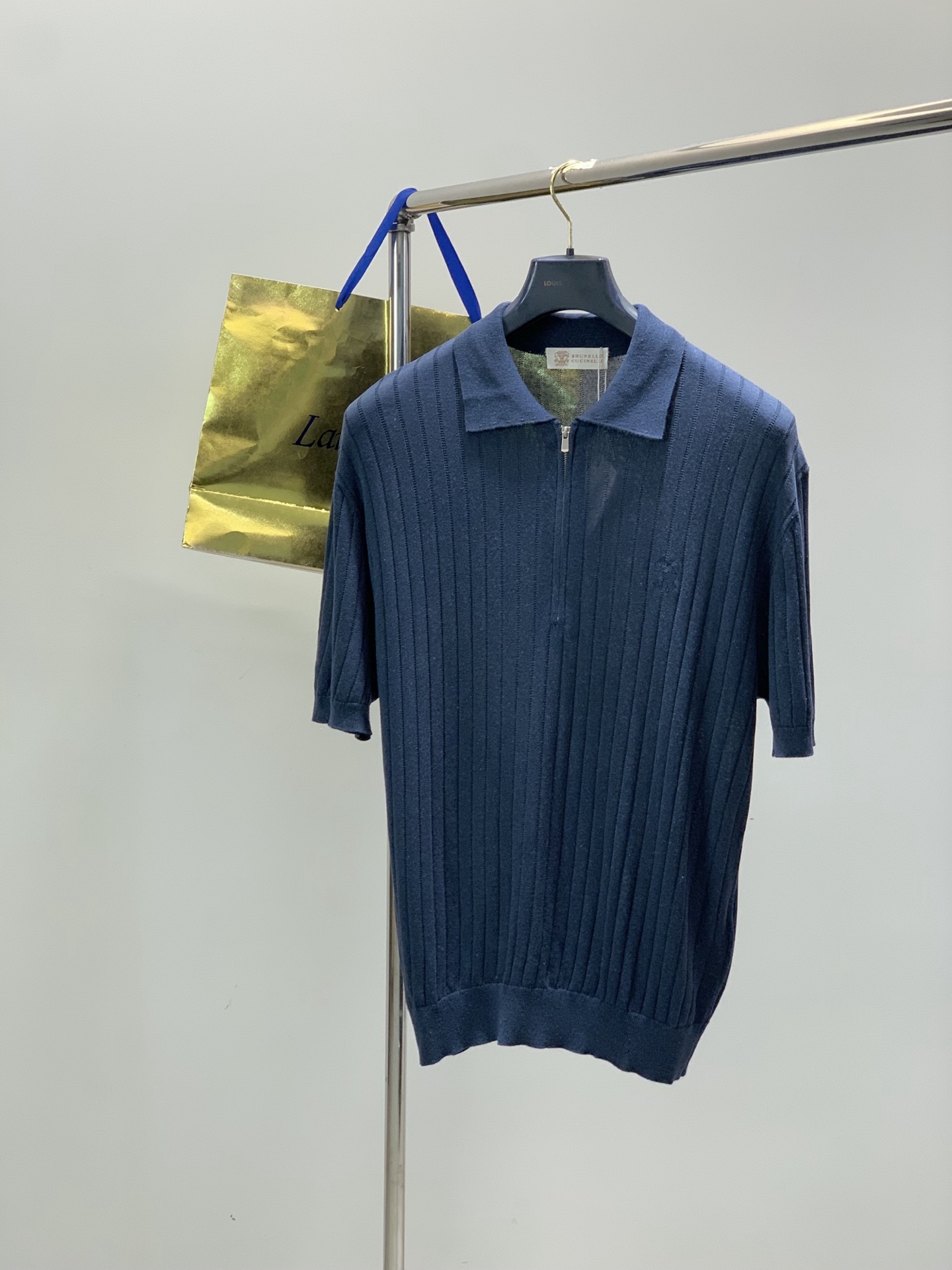，BC翻领白色针织短袖材质 亚麻混纺尺码M-3XL尺寸	M	    L	XL	    2XL  	3XL