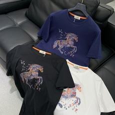 ,爱马仕蓝色圆领短袖材质 丝光棉尺码M-3XL尺码 肩宽 胸围 衣长 袖长 M 43 ,爱马仕蓝色圆领短袖材质 丝光棉尺码M-3XL尺码 肩宽 胸围 衣长 袖长 M 43
