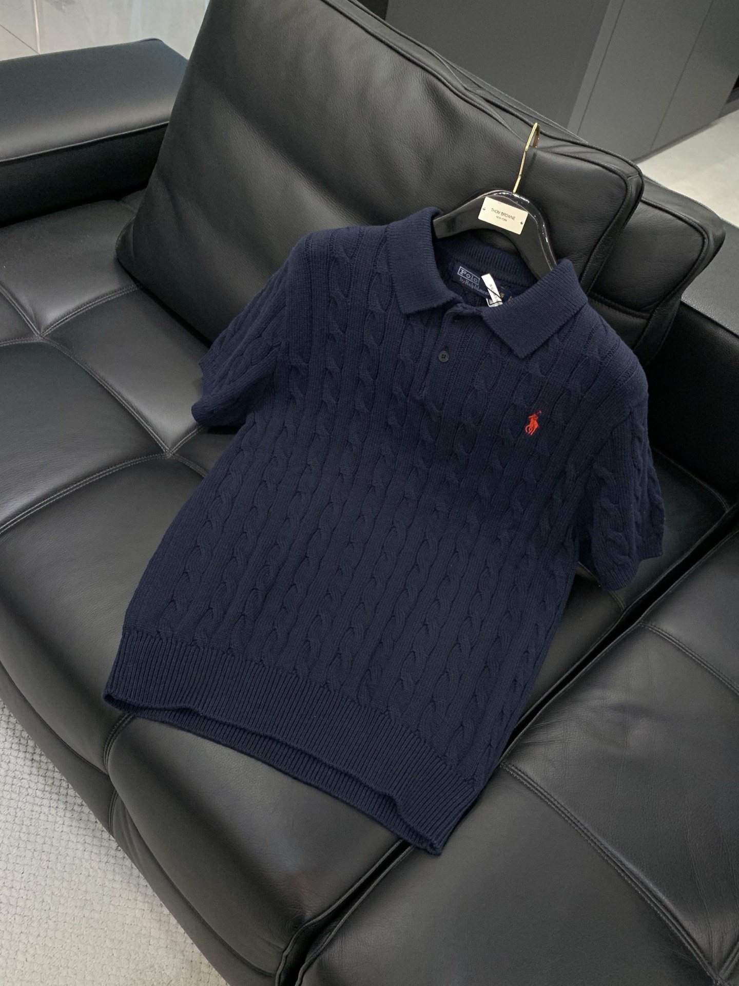 ，Ralph Lauren 拉夫劳伦，2026春季新品，时尚休闲翻领针织短袖毛衣，采用进口原版面料，精致