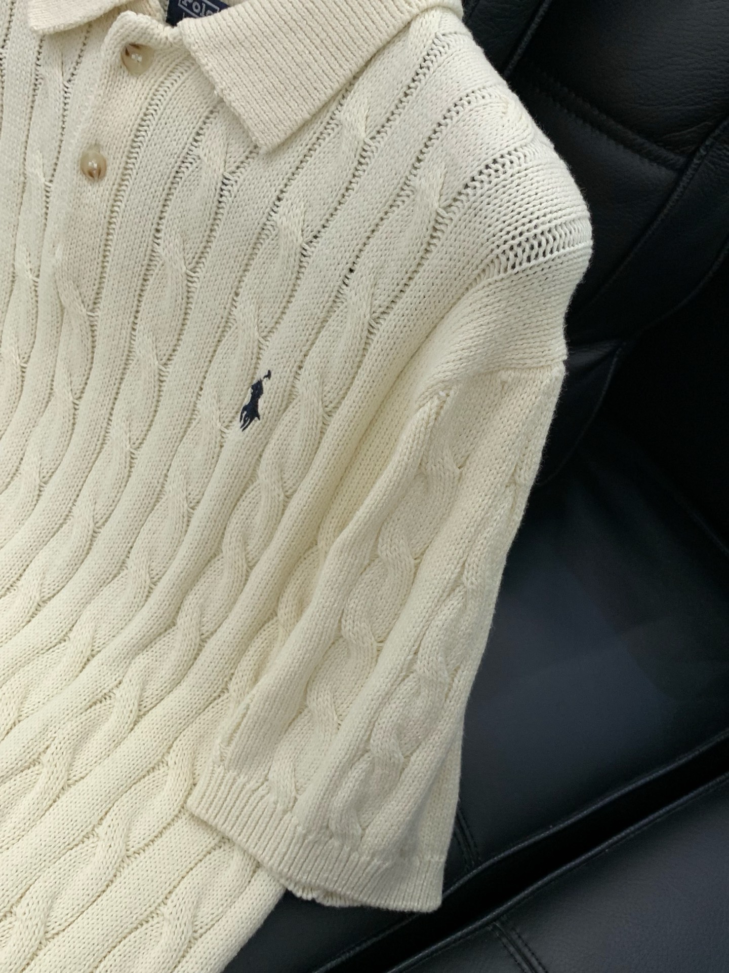 ，Ralph Lauren 拉夫劳伦，2026春季新品，时尚休闲翻领针织短袖毛衣，采用进口原版面料，精致
