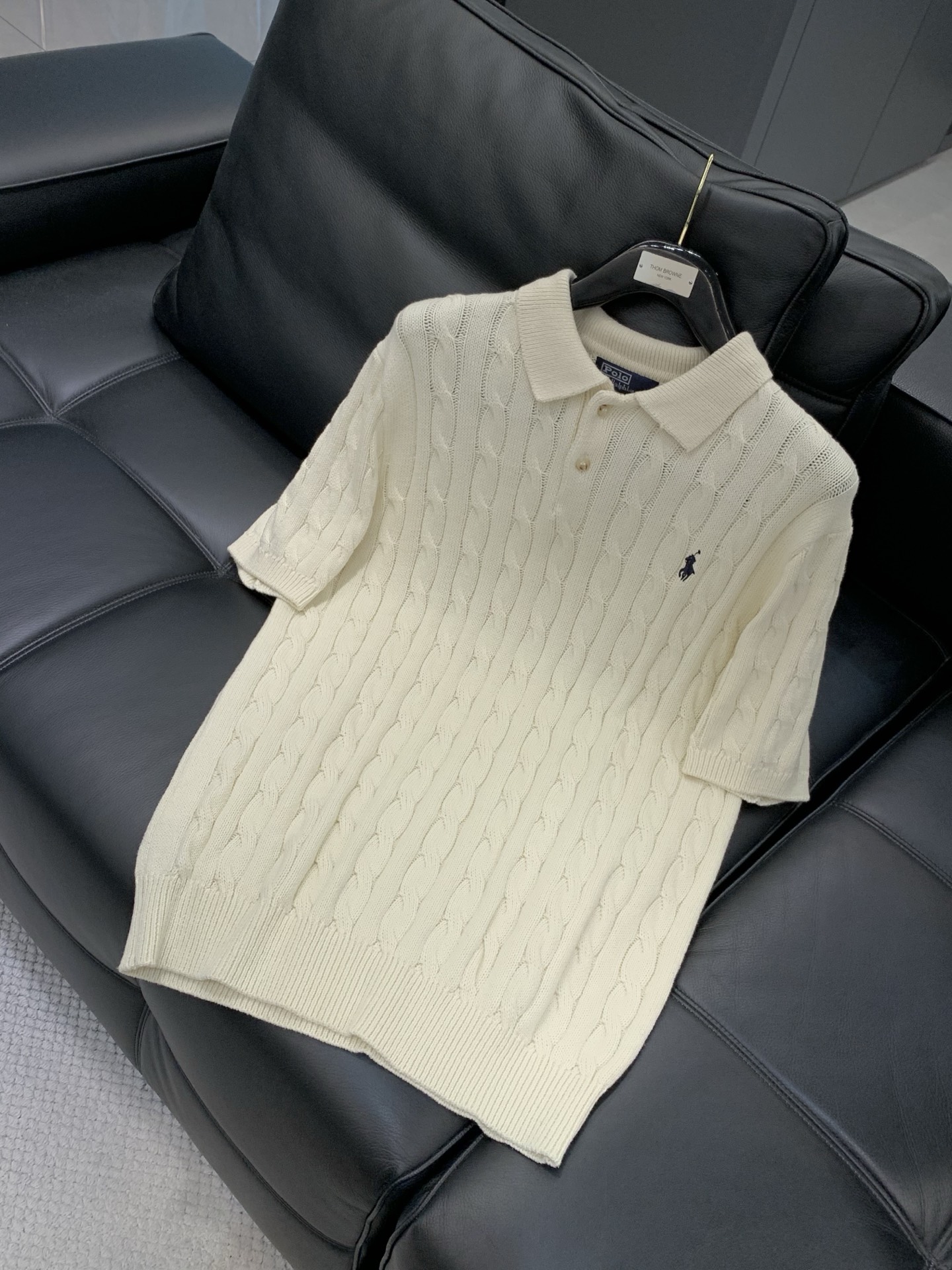 ，Ralph Lauren 拉夫劳伦，2026春季新品，时尚休闲翻领针织短袖毛衣，采用进口原版面料，精致