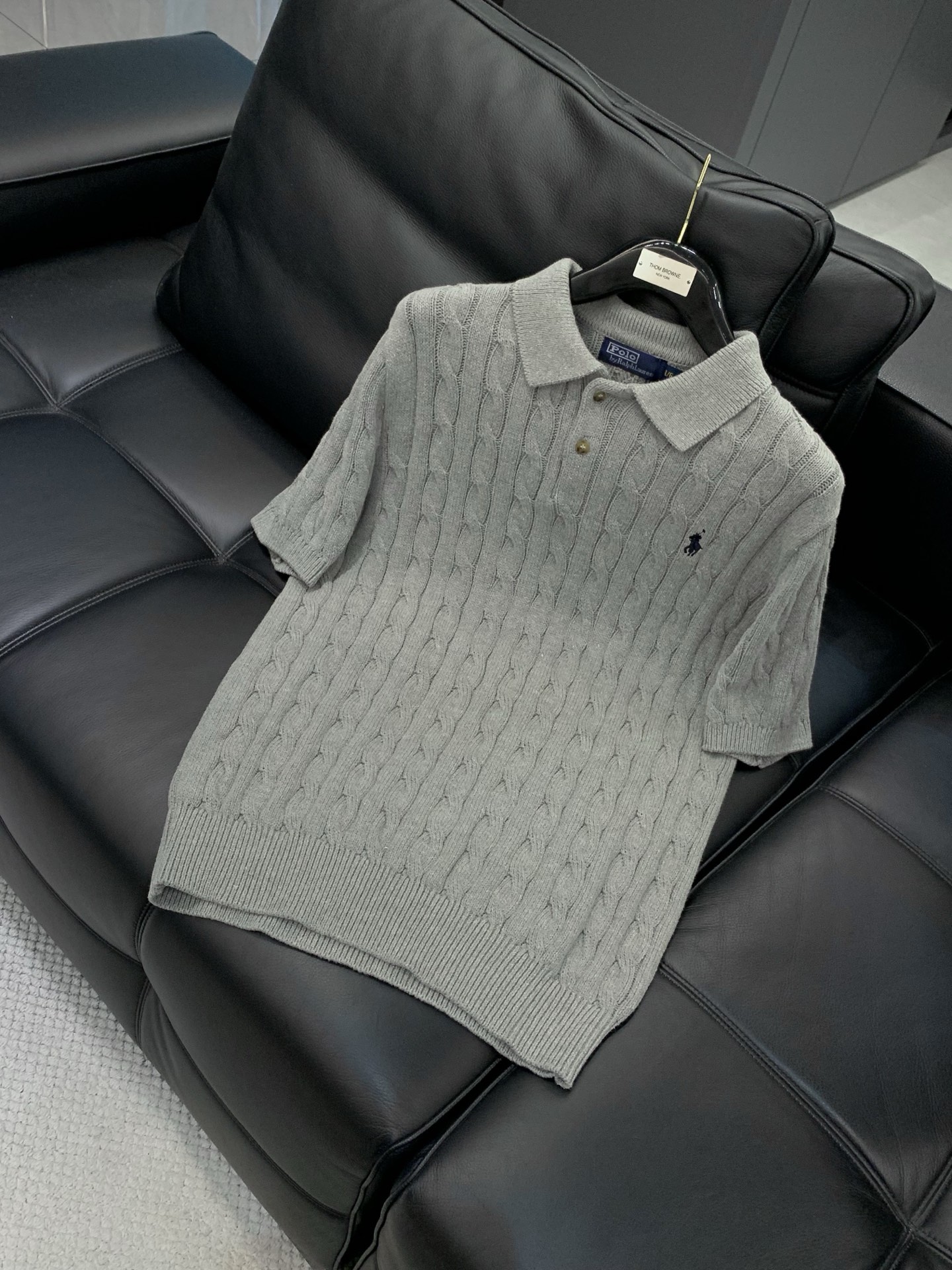 ，Ralph Lauren 拉夫劳伦，2026春季新品，时尚休闲翻领针织短袖毛衣，采用进口原版面料，精致