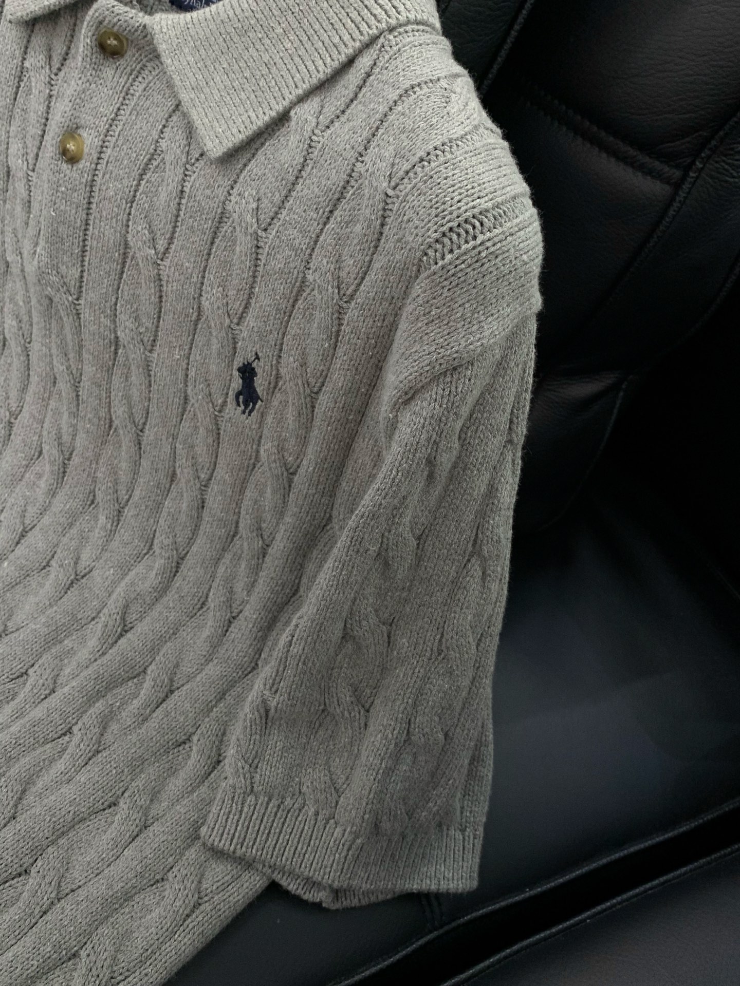，Ralph Lauren 拉夫劳伦，2026春季新品，时尚休闲翻领针织短袖毛衣，采用进口原版面料，精致