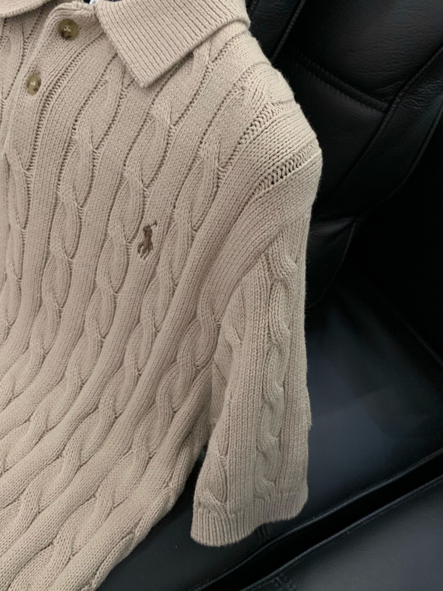 ，Ralph Lauren 拉夫劳伦，2026春季新品，时尚休闲翻领针织短袖毛衣，采用进口原版面料，精致